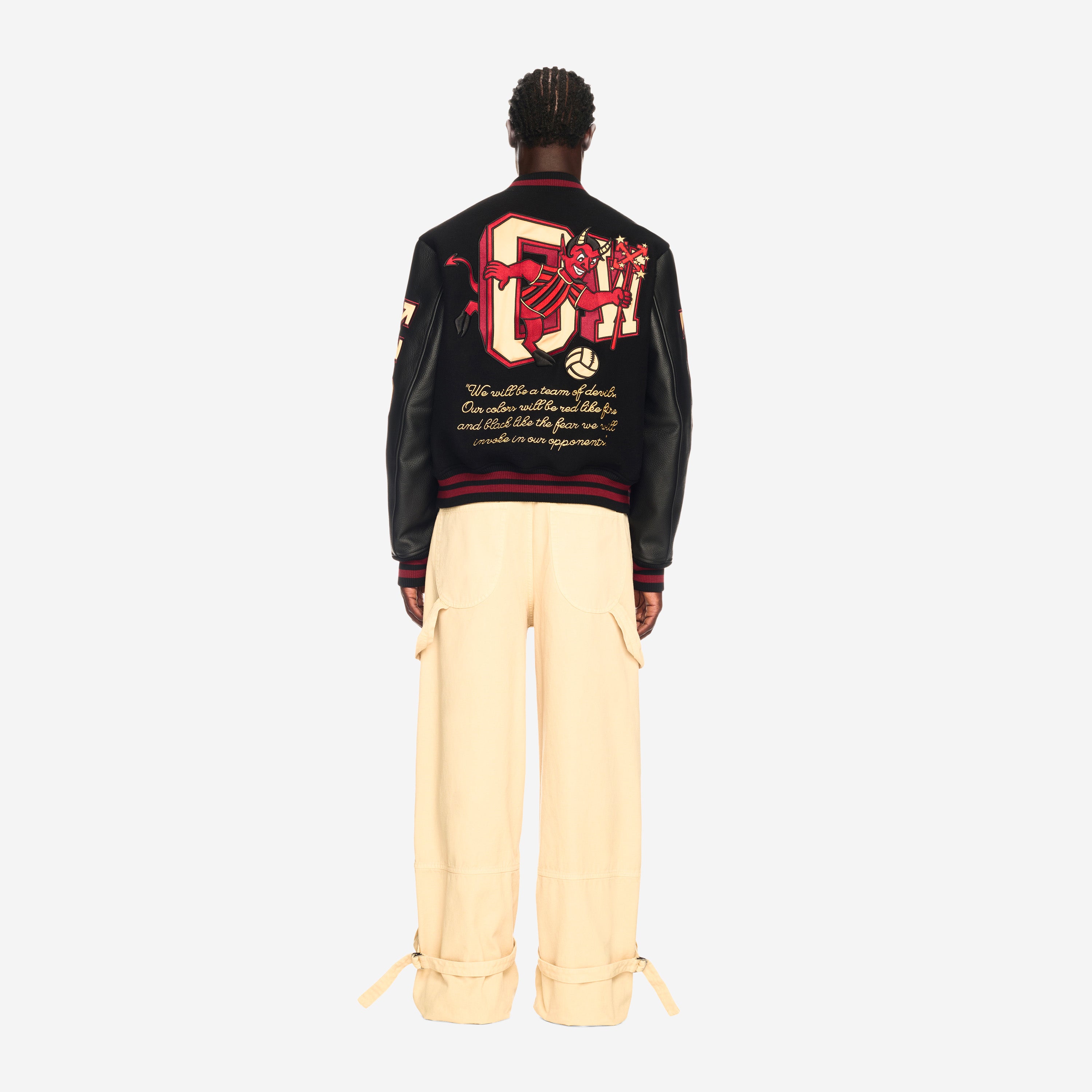 AC Milan Off-White varsity jacket giacca ricamata