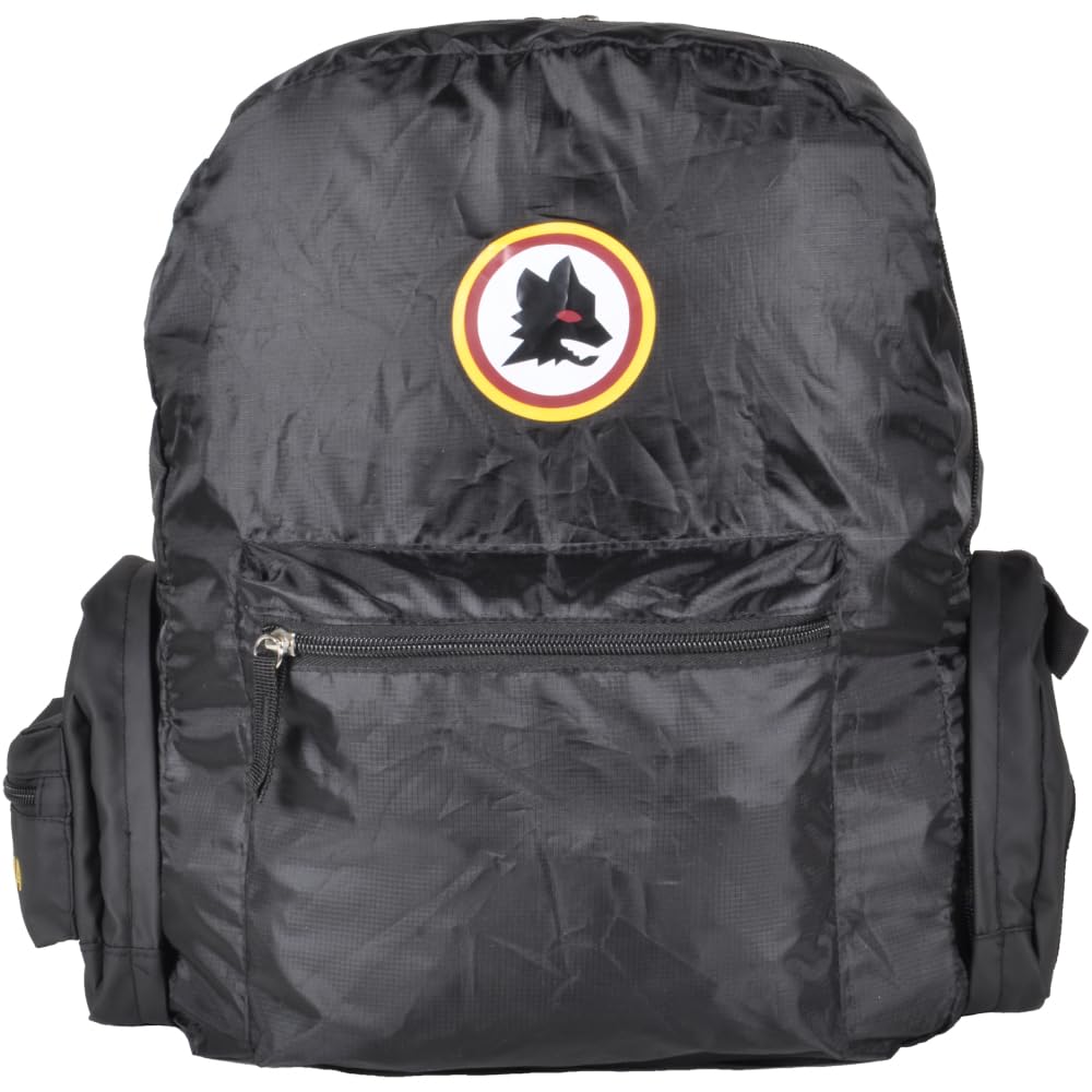 Roma Fanshop Zaino Richiudibile Lupetto Nero AS Roma