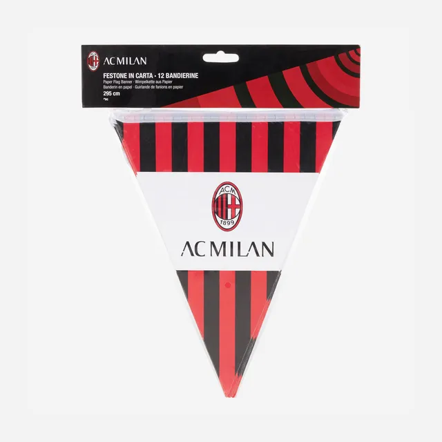 AC Milan ghirlanda bandierine triangolari carta festa