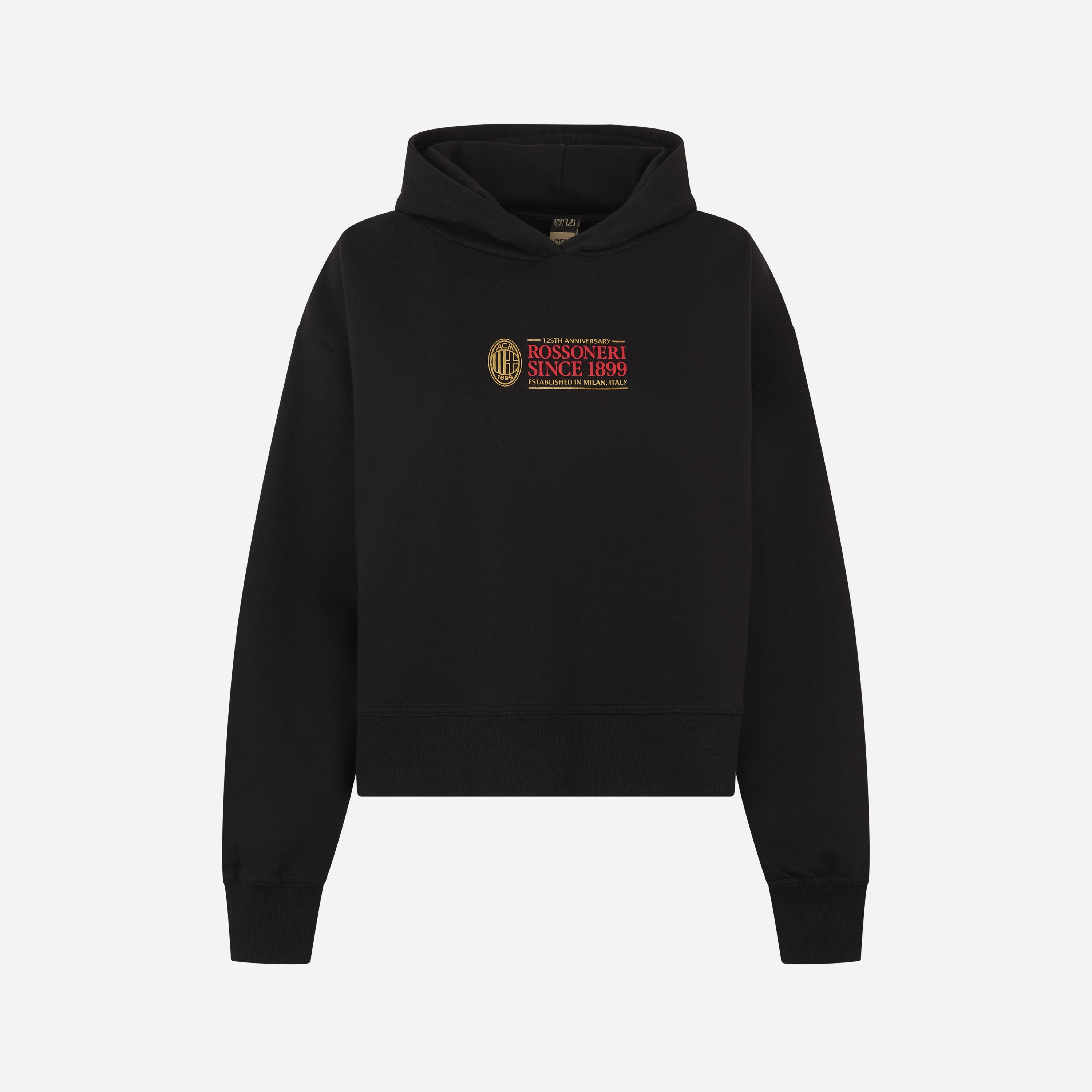 AC Milan Felpe Giacche Milan Rossoneri 1899 felpa crop donna nera
