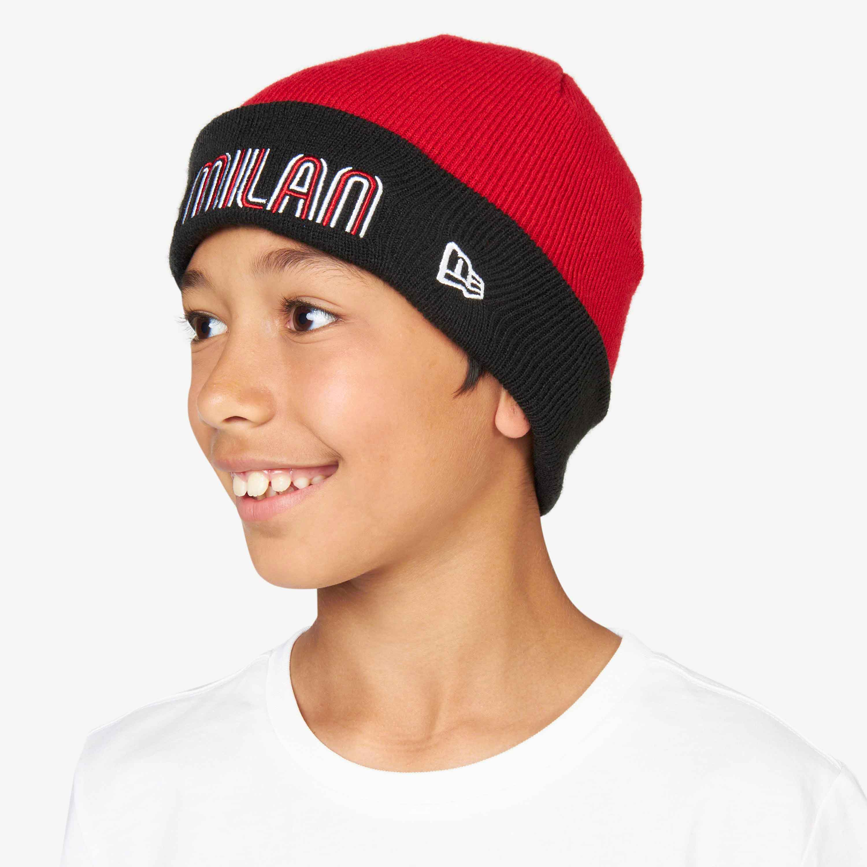 New Era X AC Milan Berretto Bambino Beanie Logo Acrilico