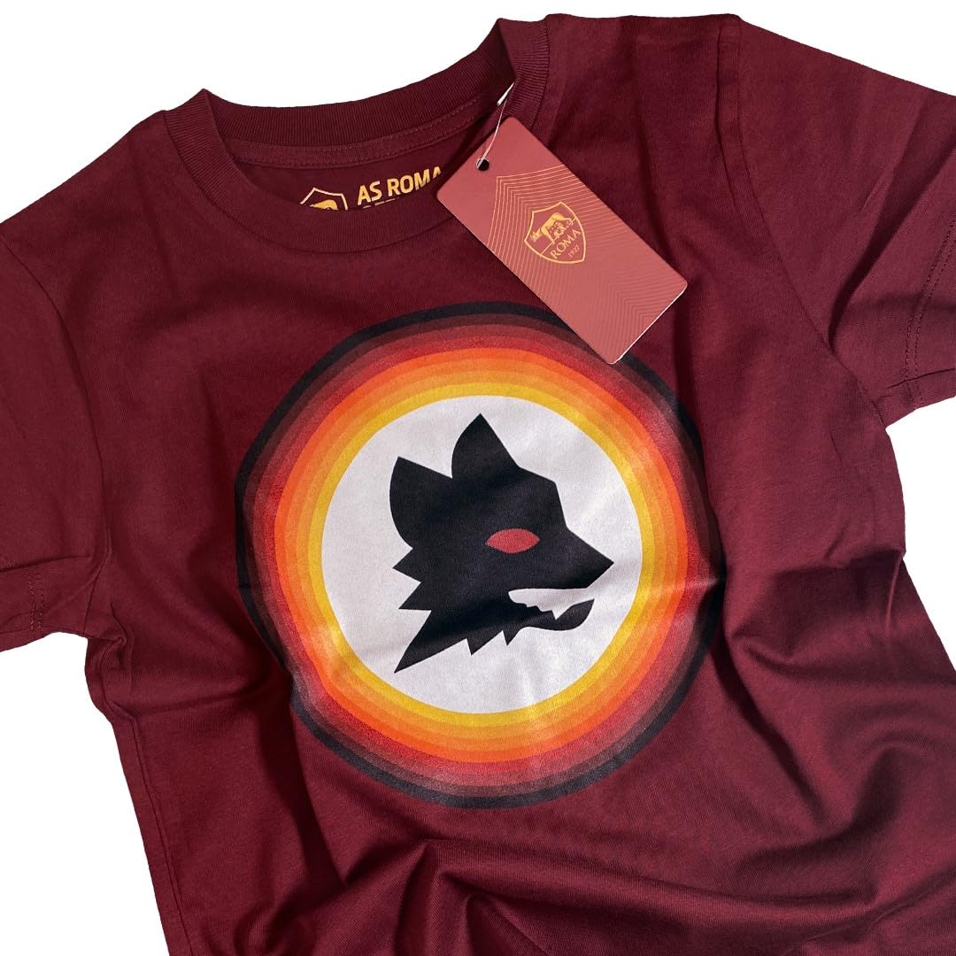 Roma Fanshop Lupetto Stampato t-shirt maglia giallorossa