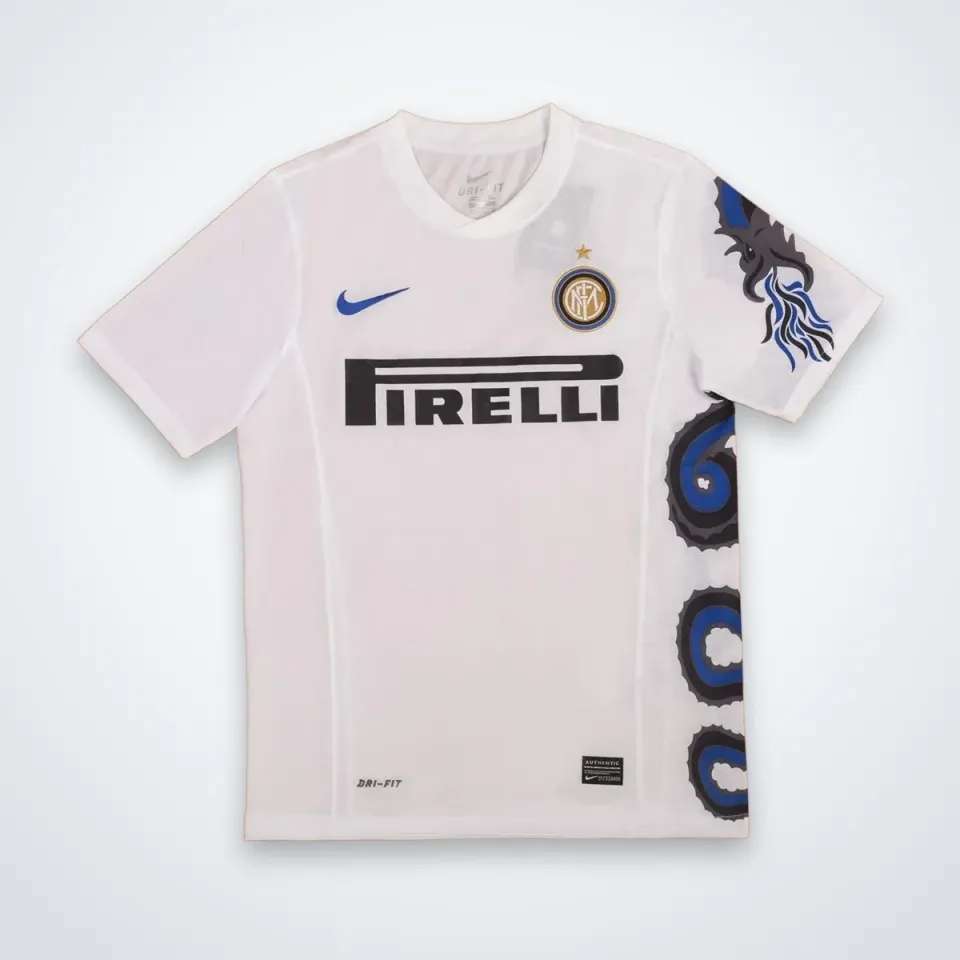 Inter 2010/11 maglia away bianca biscione taglia S-XXL