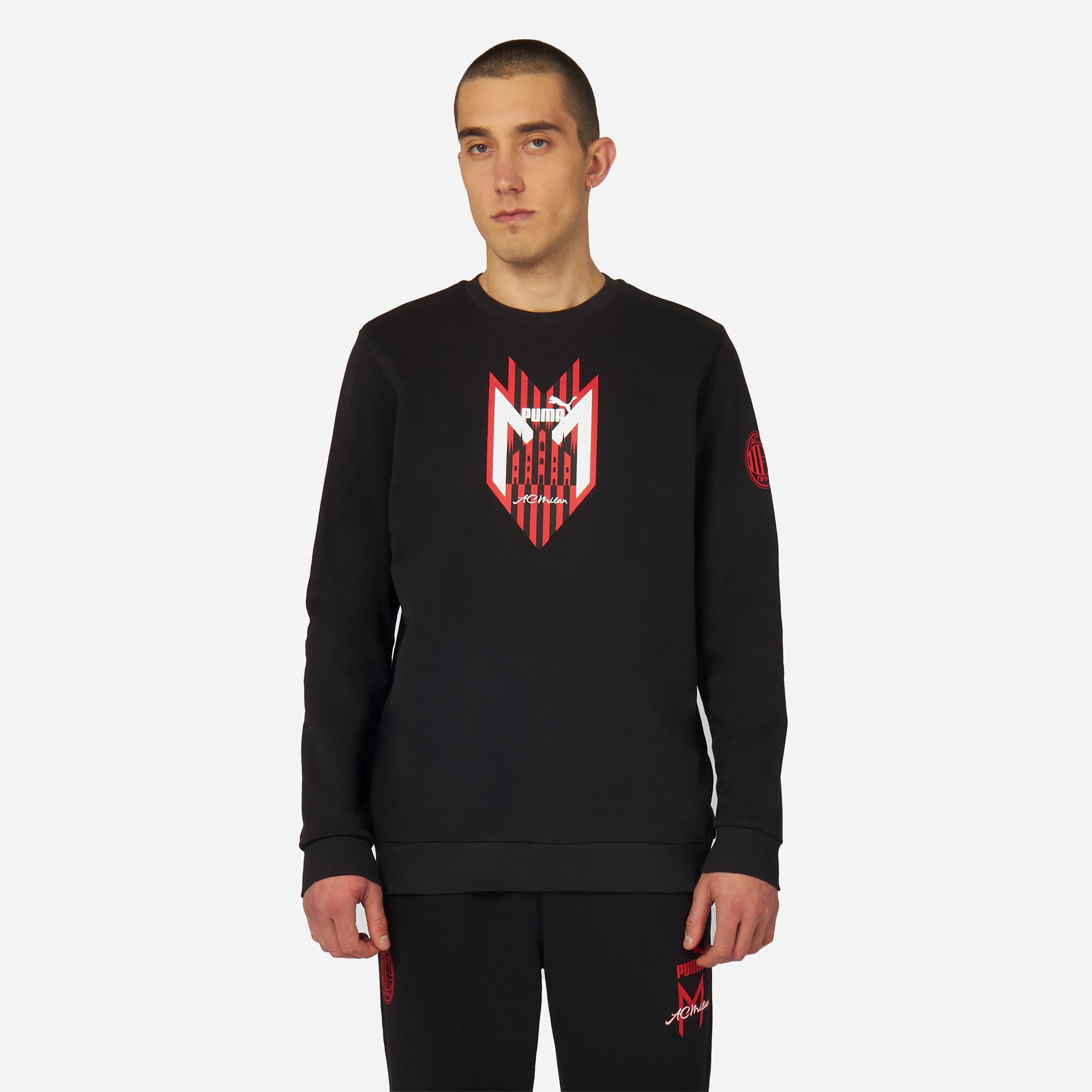 AC Milan Football Icons Crewneck felpa uomo L girocollo