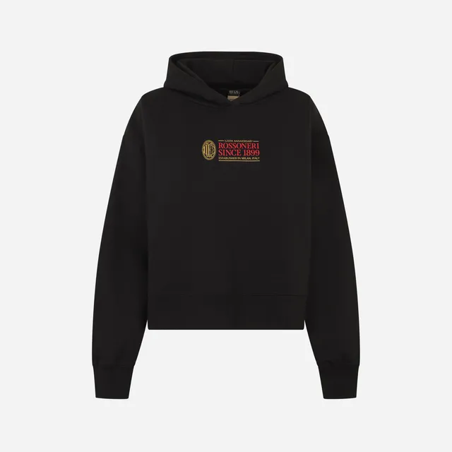 AC Milan Felpe Giacche Milan Rossoneri 1899 felpa crop donna nera