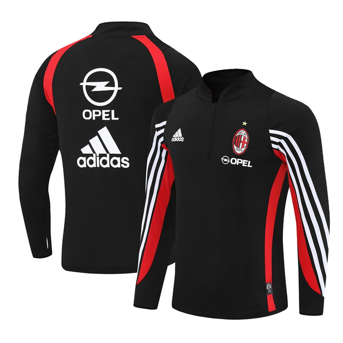 Tifoso Store Felpa Milan Nera Retro Mezza Zip 2003/04 allenamento
