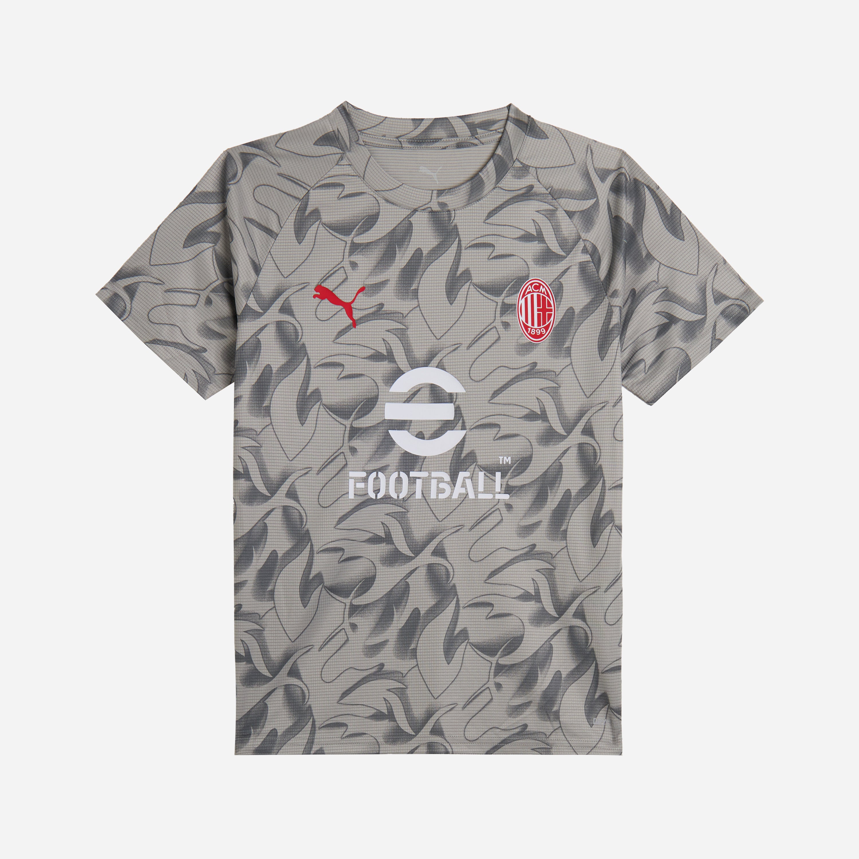 AC Milan Allenamento Milan Prematch 2025/26 t-shirt bambino grigia