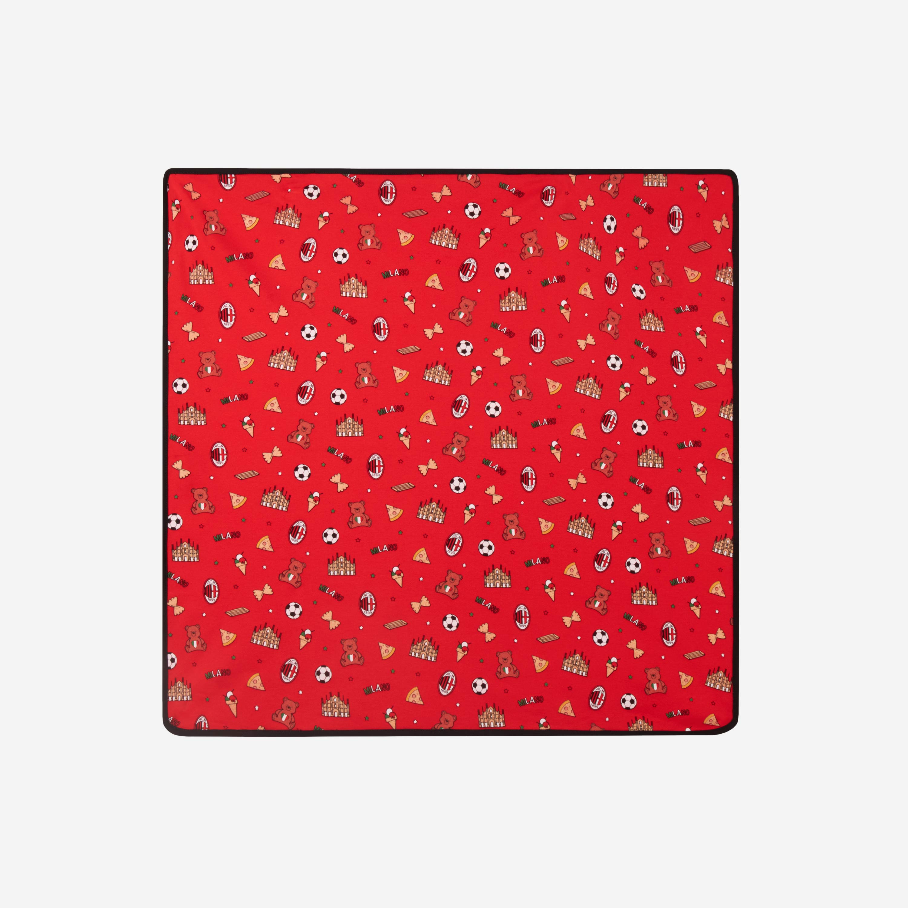 AC Milan Milanista coperta neonato cotone 81x75 cm