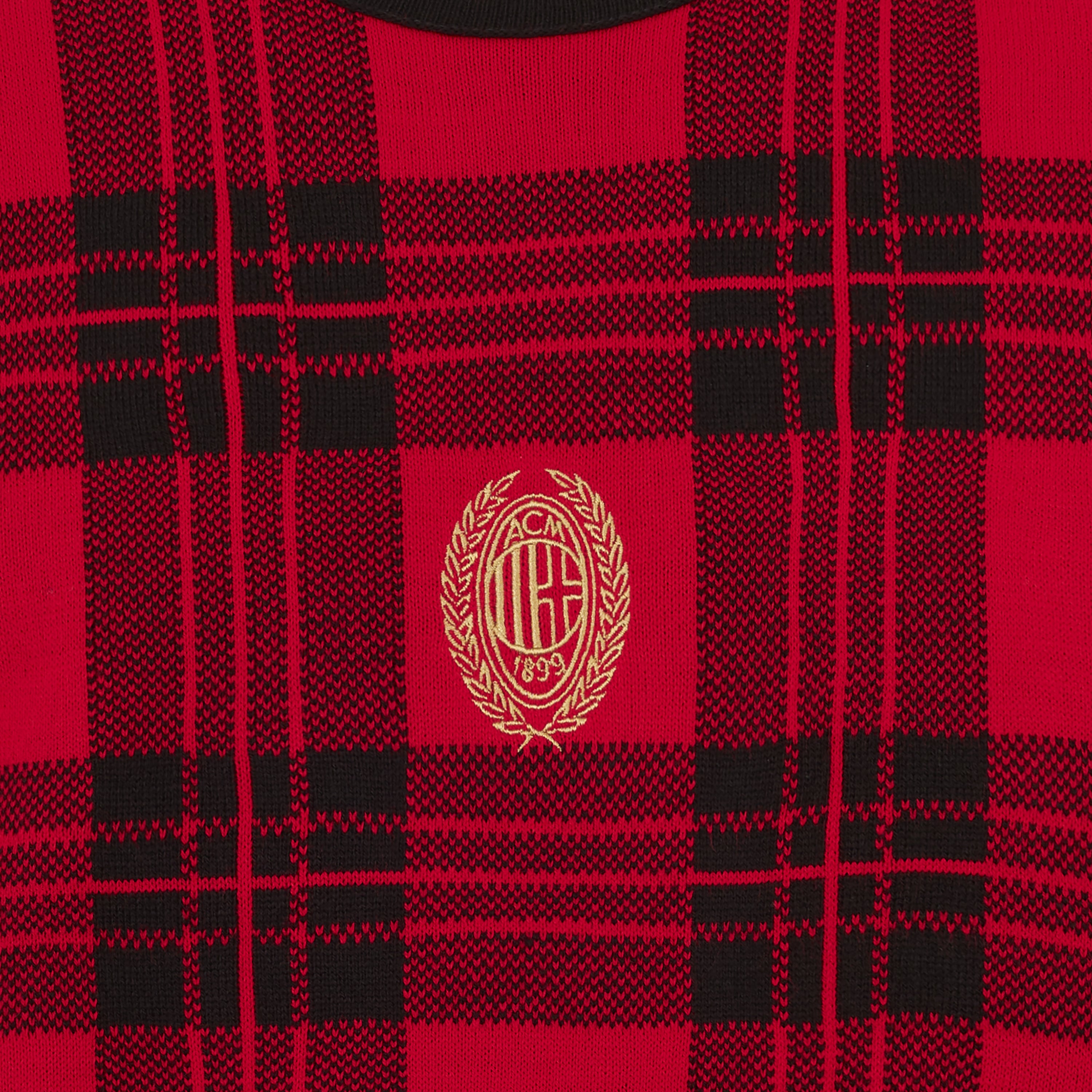 AC Milan Tartan maglione natale rosso 125 anni unisex