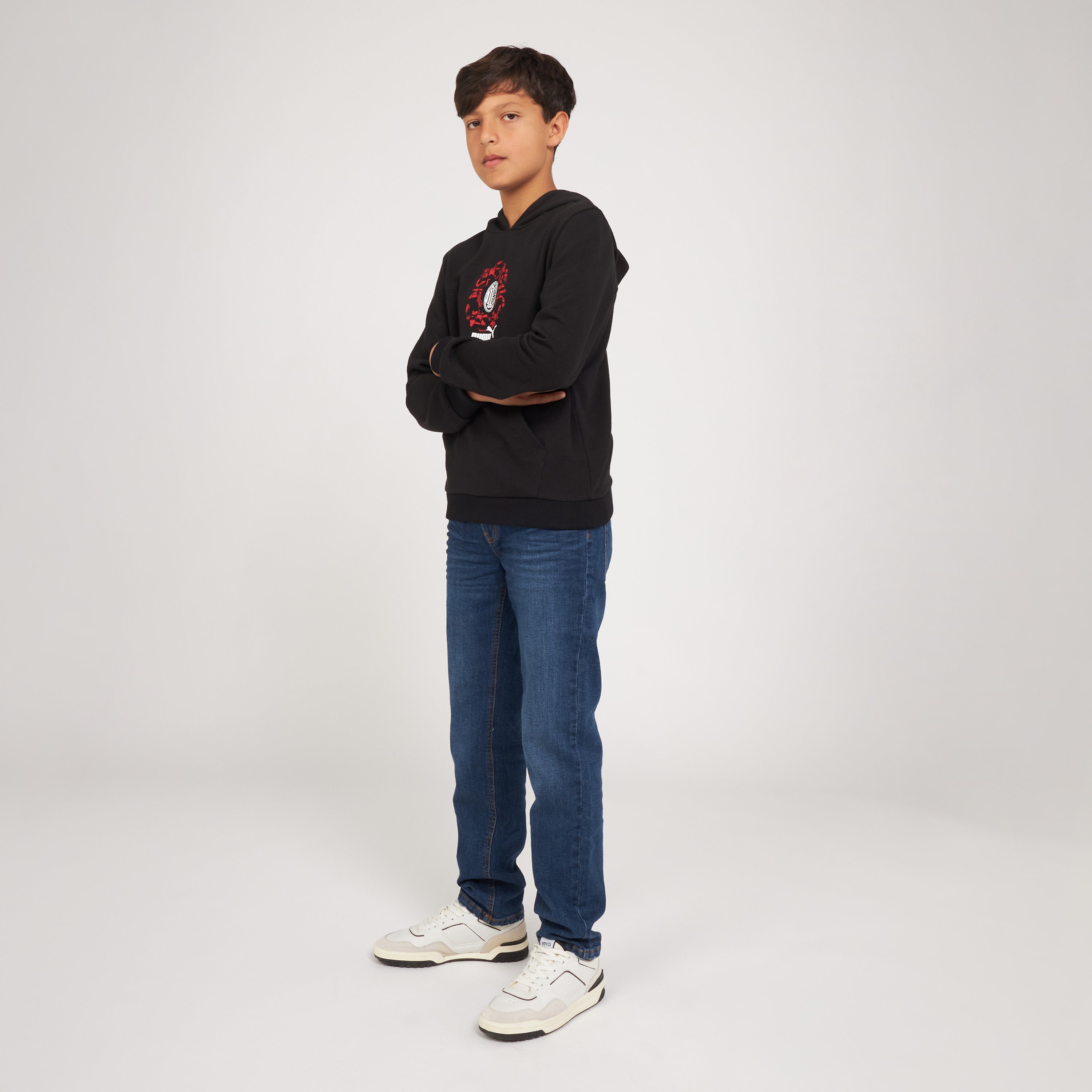 AC Milan Felpe felpa cappuccio Culture nera bambini