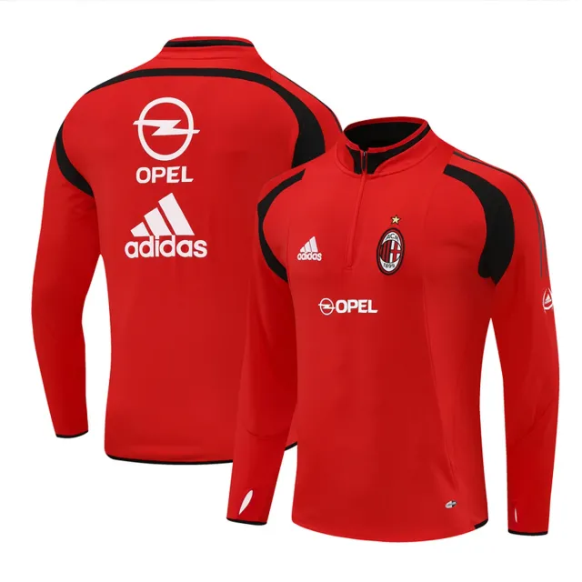 Tifoso Store Felpe Milan 2004/05 felpa rossa mezza zip