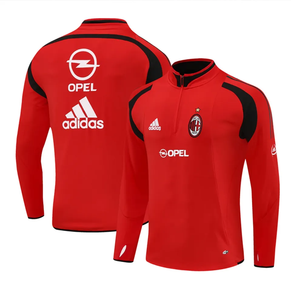 Tifoso Store Felpe Milan 2004/05 felpa rossa mezza zip