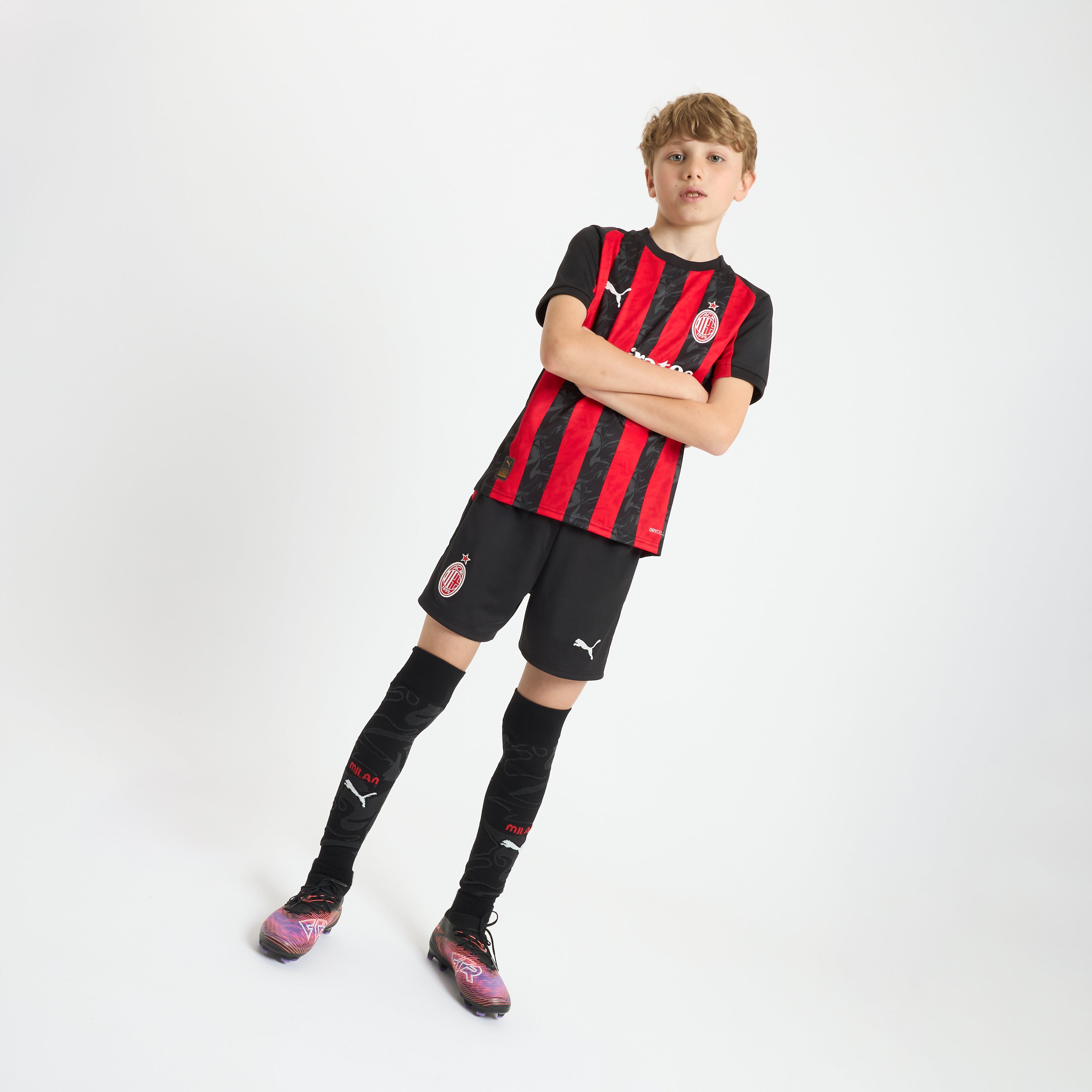AC Milan Home 2025/26 pantaloncini bambino neri 10 anni