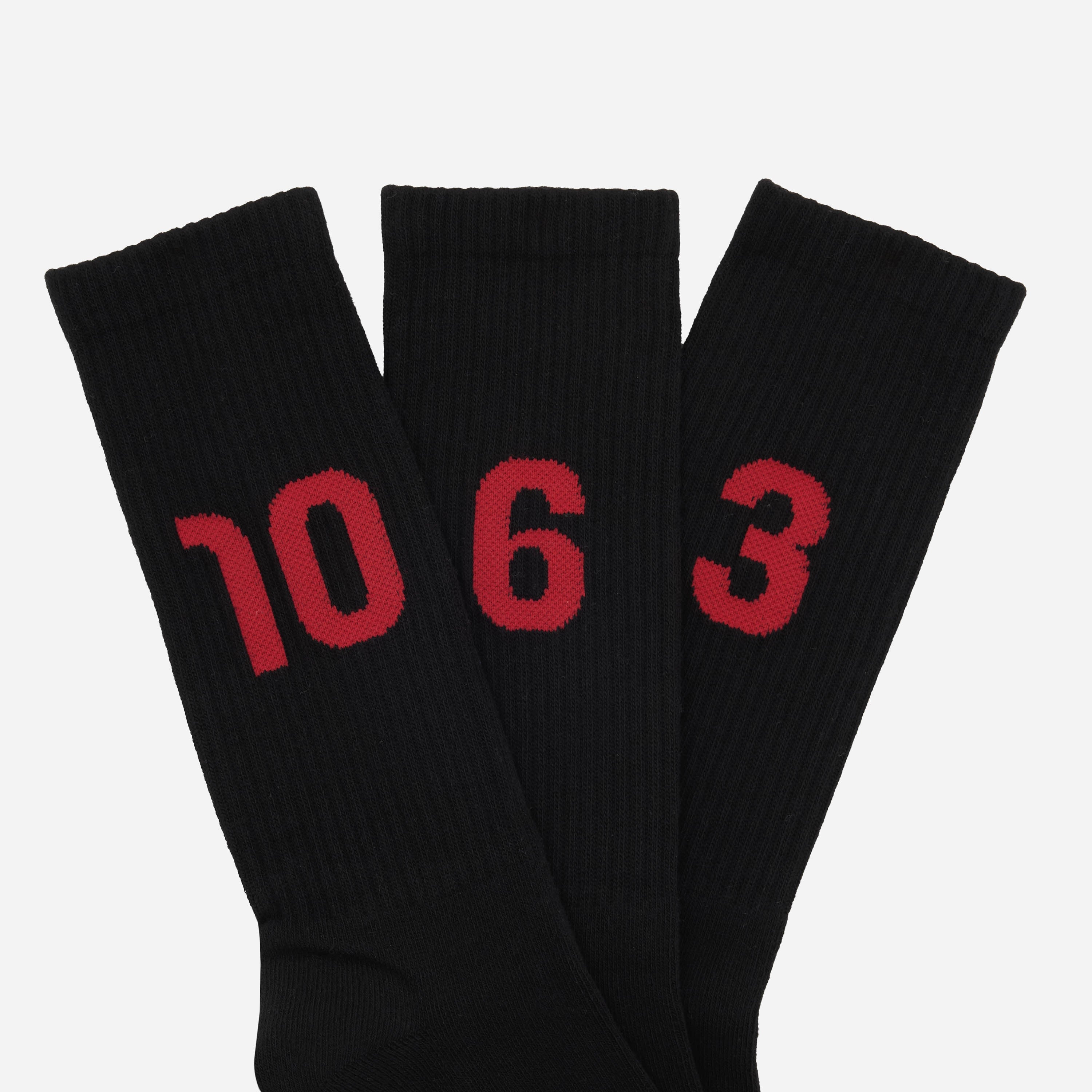 AC Milan set 3 calzini numeri neri cotone 42
