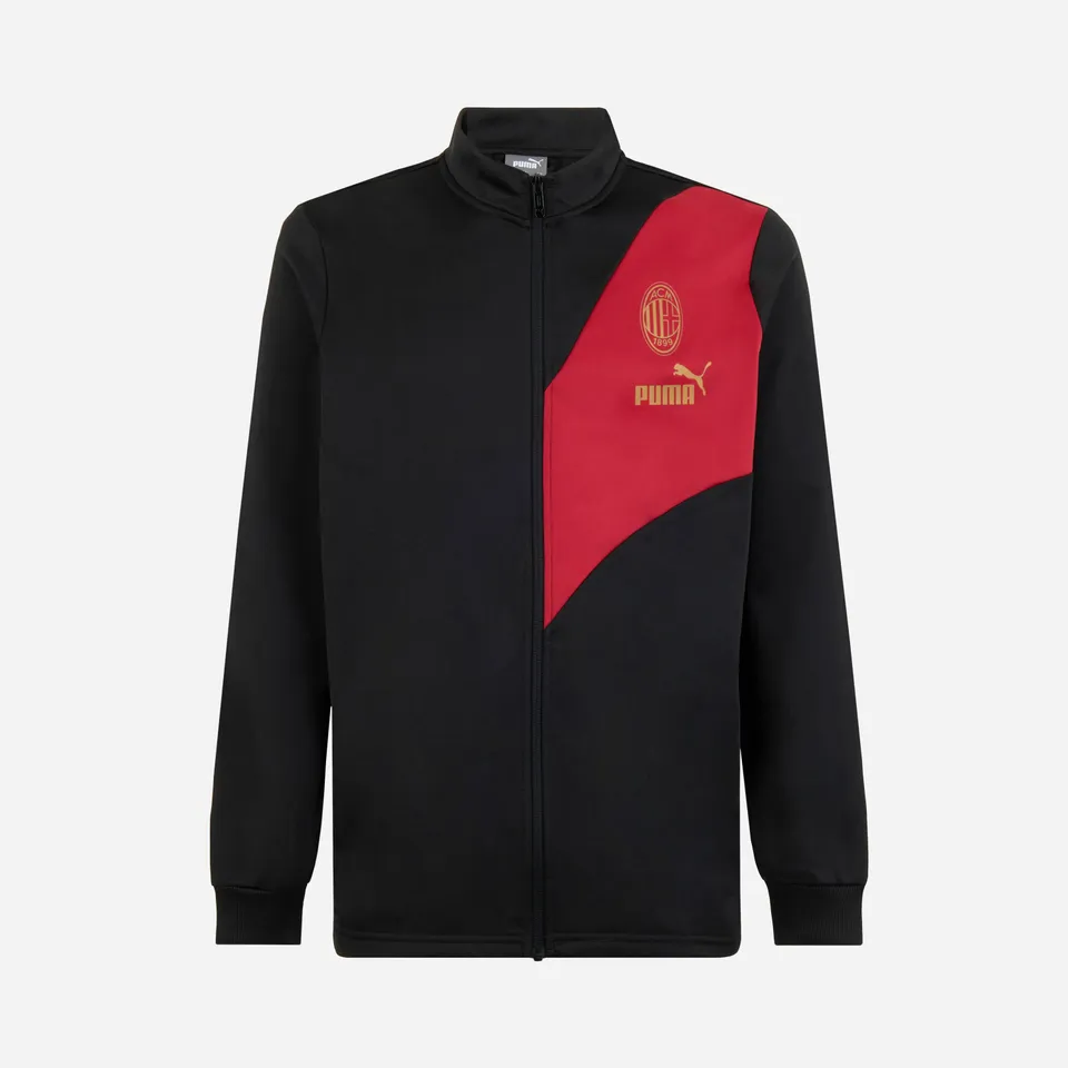 AC Milan Culture felpa uomo zip girocollo fantasia