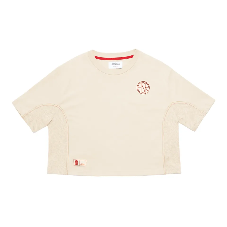 AS Roma Imprinting T-Shirt maglia bianca S Corto crema