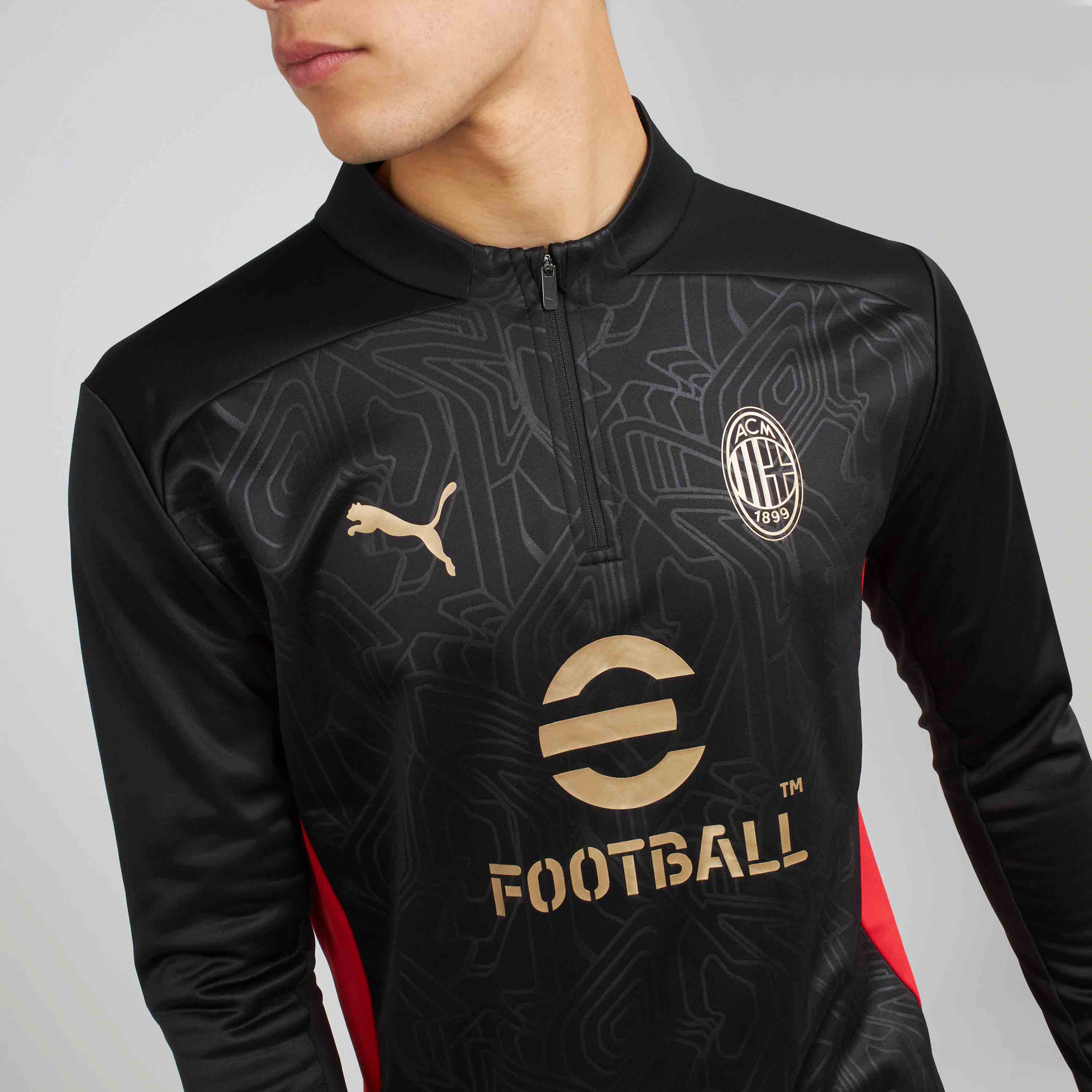 AC Milan Allenamento Milan 1/4 Zip 2024/25 felpa manica lunga