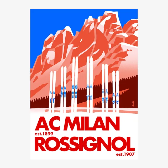 AC Milan Devil Poster Rossignol poster 50x70