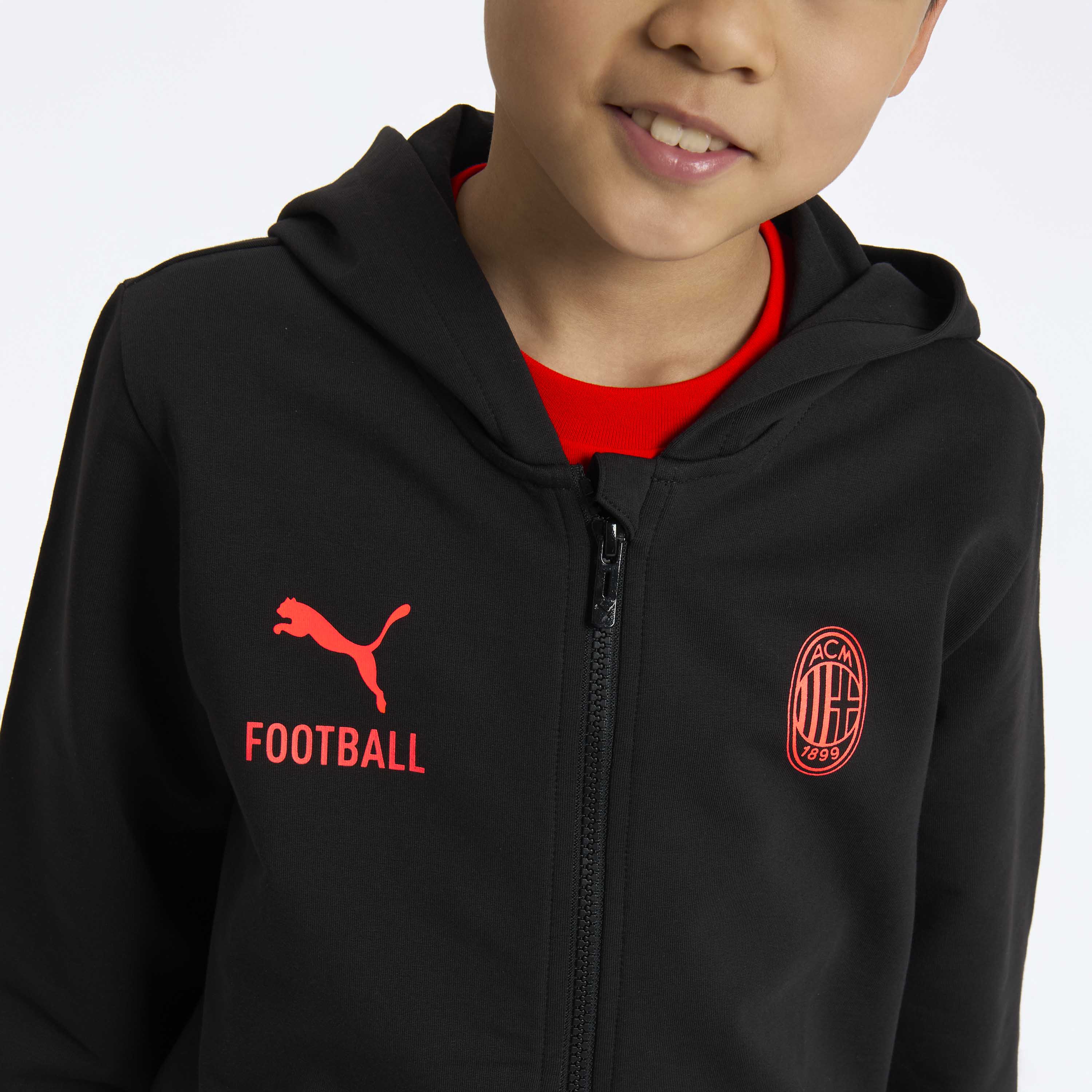 AC Milan Culture Tuta Bambino Nera con Cappuccio