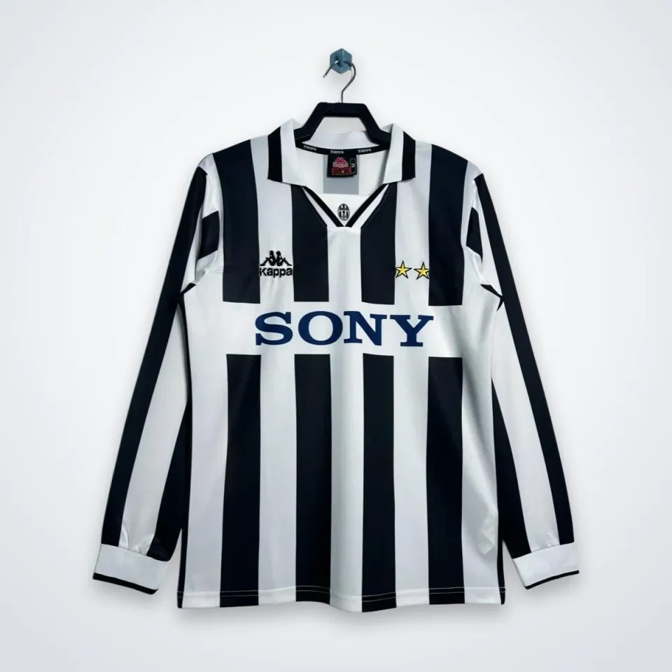 Juventus 1995/96 maglia manica lunga home strisce