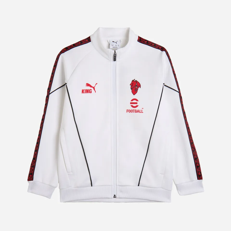 AC Milan King Collection Giacca Bambino Bianca Zip