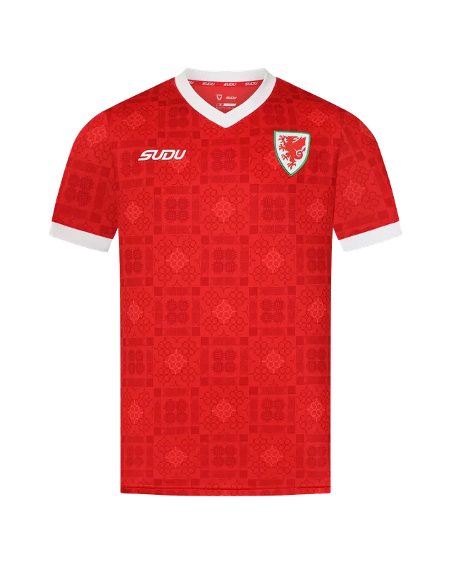 Wales SUDU 2026-28 maglia casa junior rossa taglia JS