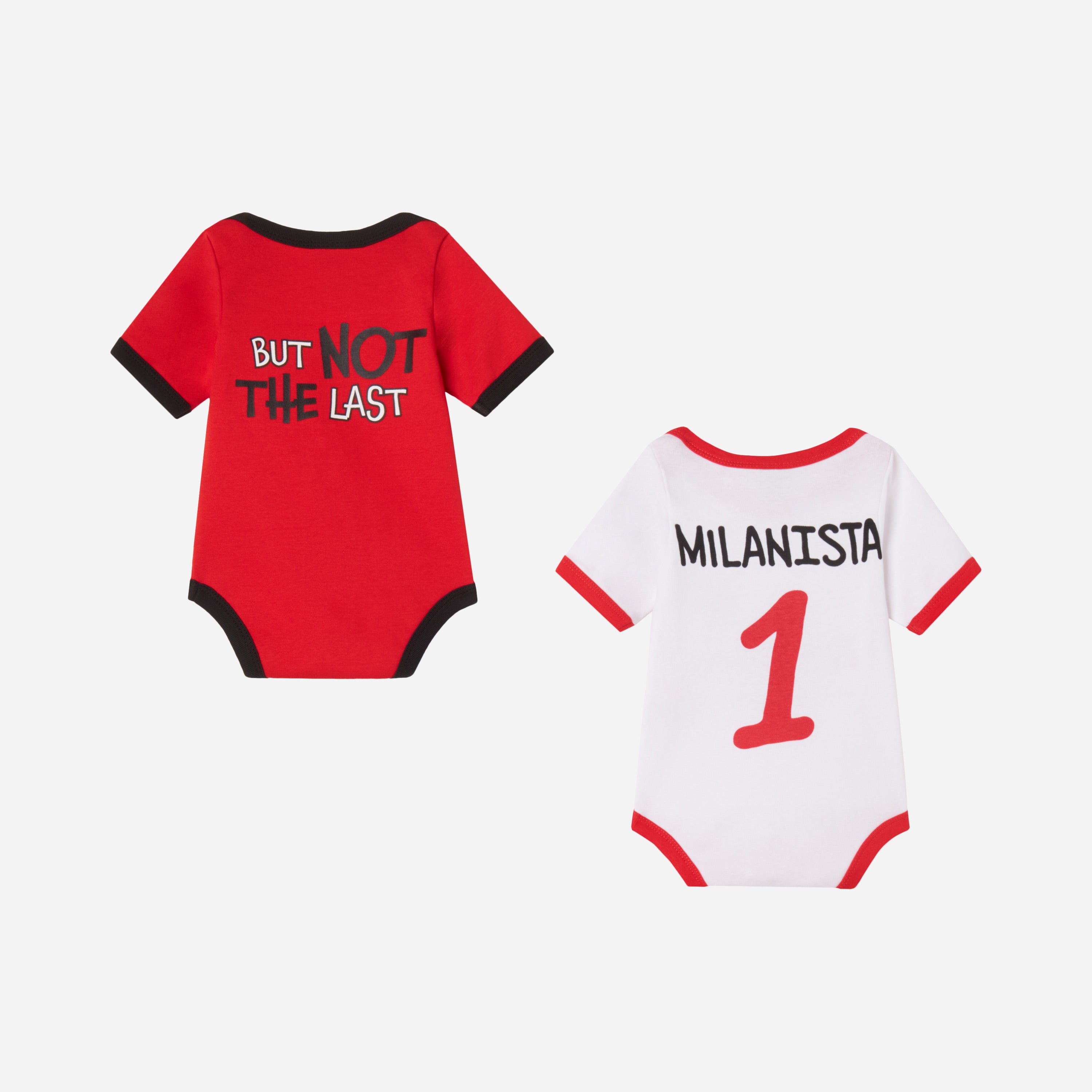 AC Milan Milanista Body Neonato Bianco Rosso Set