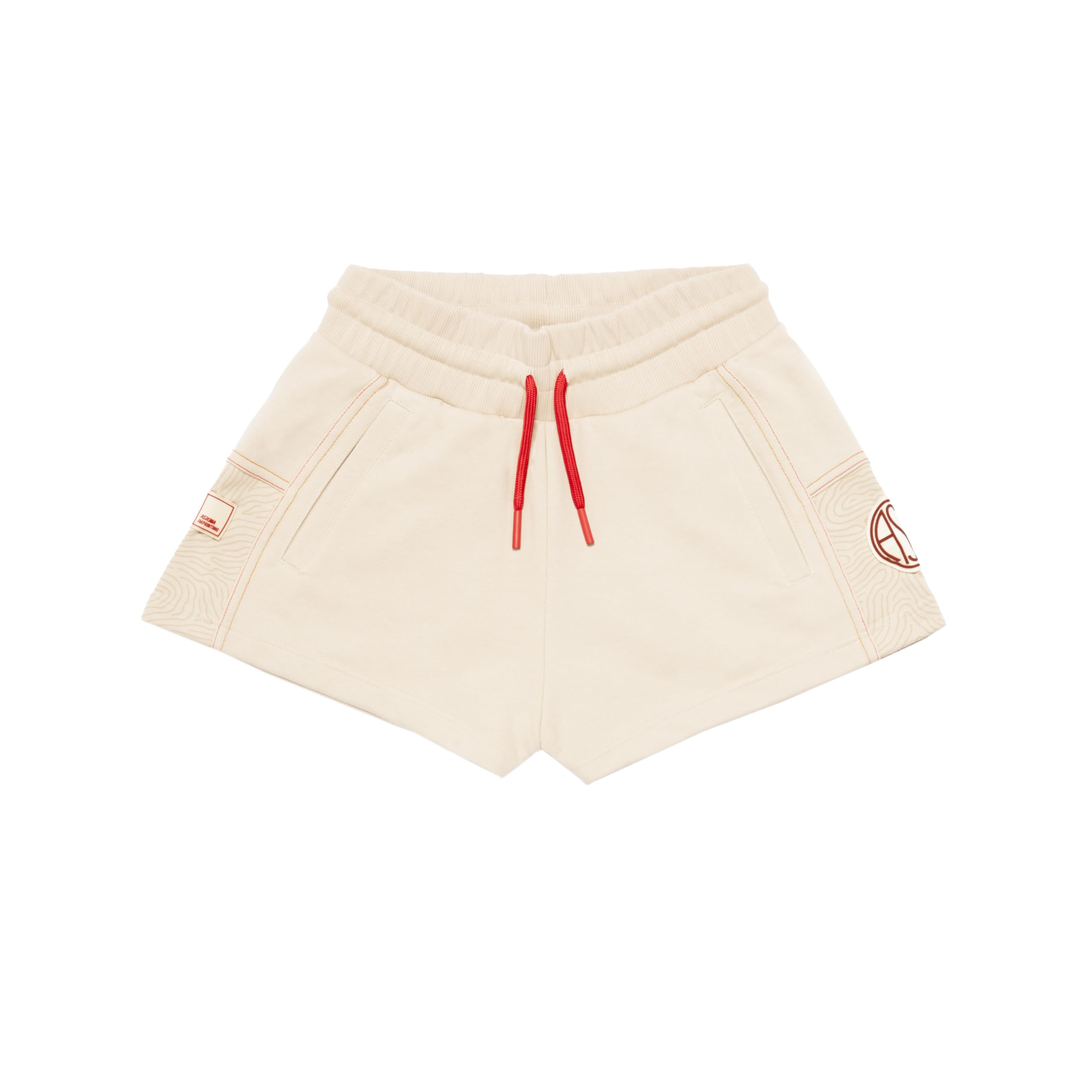 AS Roma Imprinting Shorts White pantaloncini crema