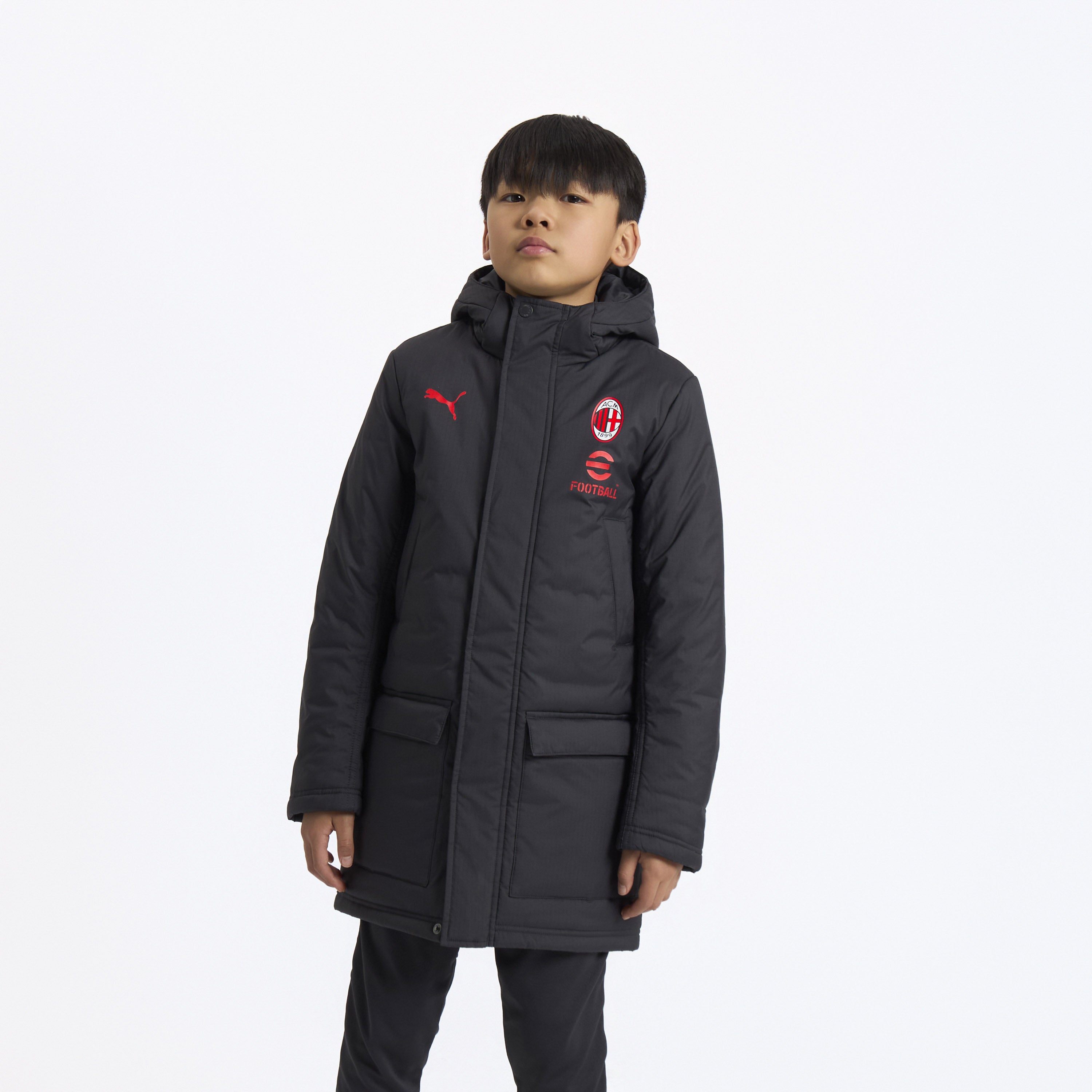 AC Milan Training 2026/27 giacca invernale bambino cappuccio