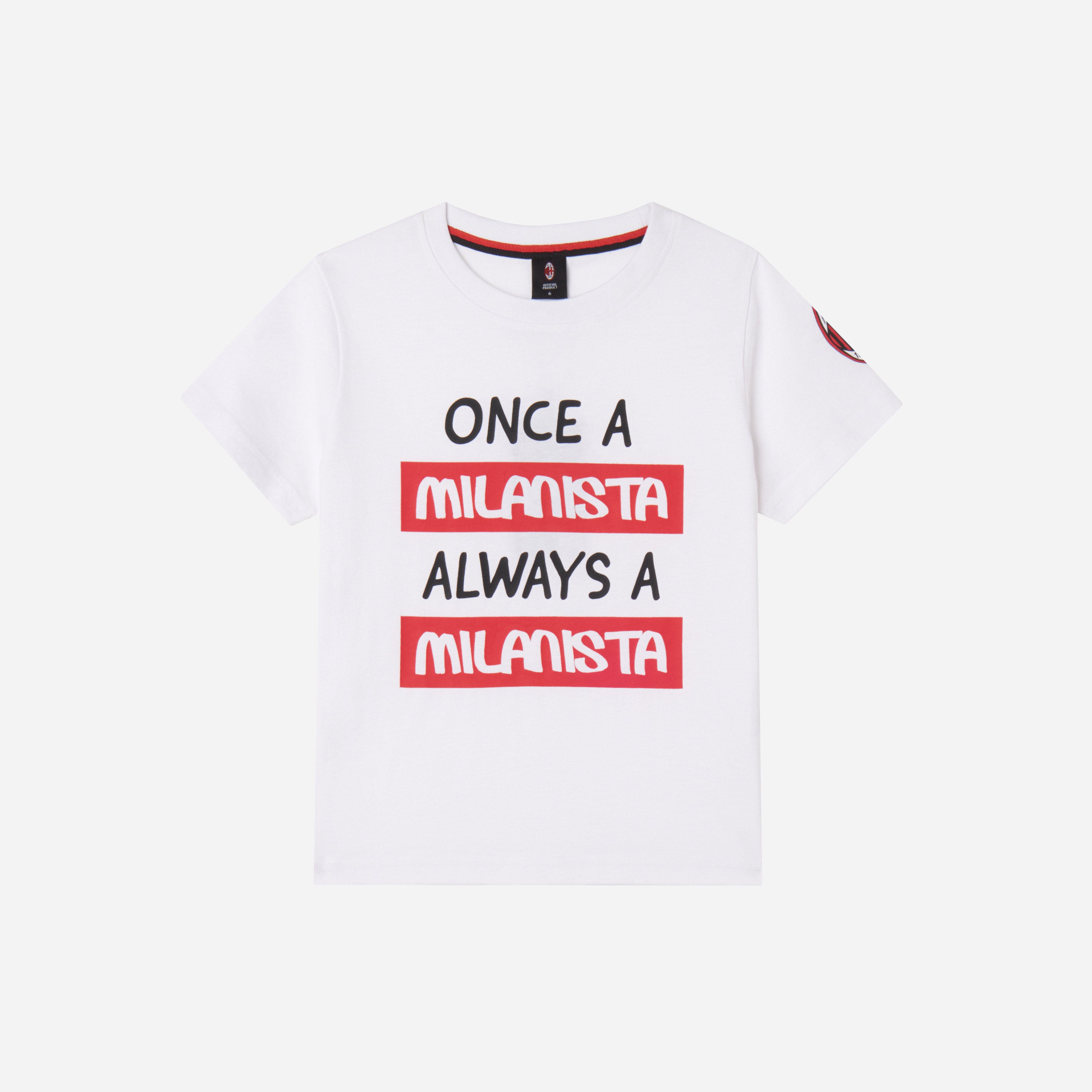 AC Milan Milanista maglietta bambino bianca 8 anni
