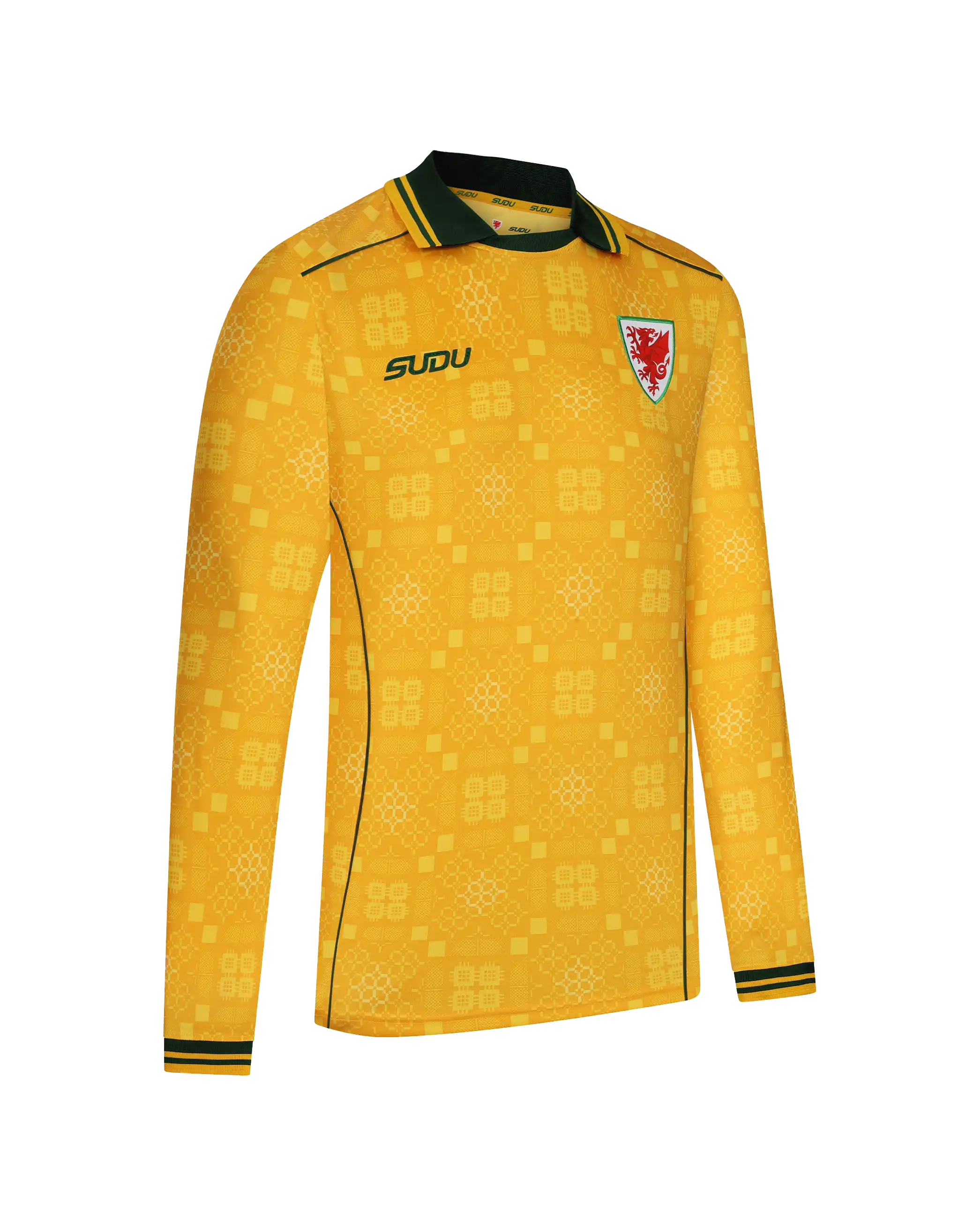 Wales Away Kit maglia manica lunga gialla M