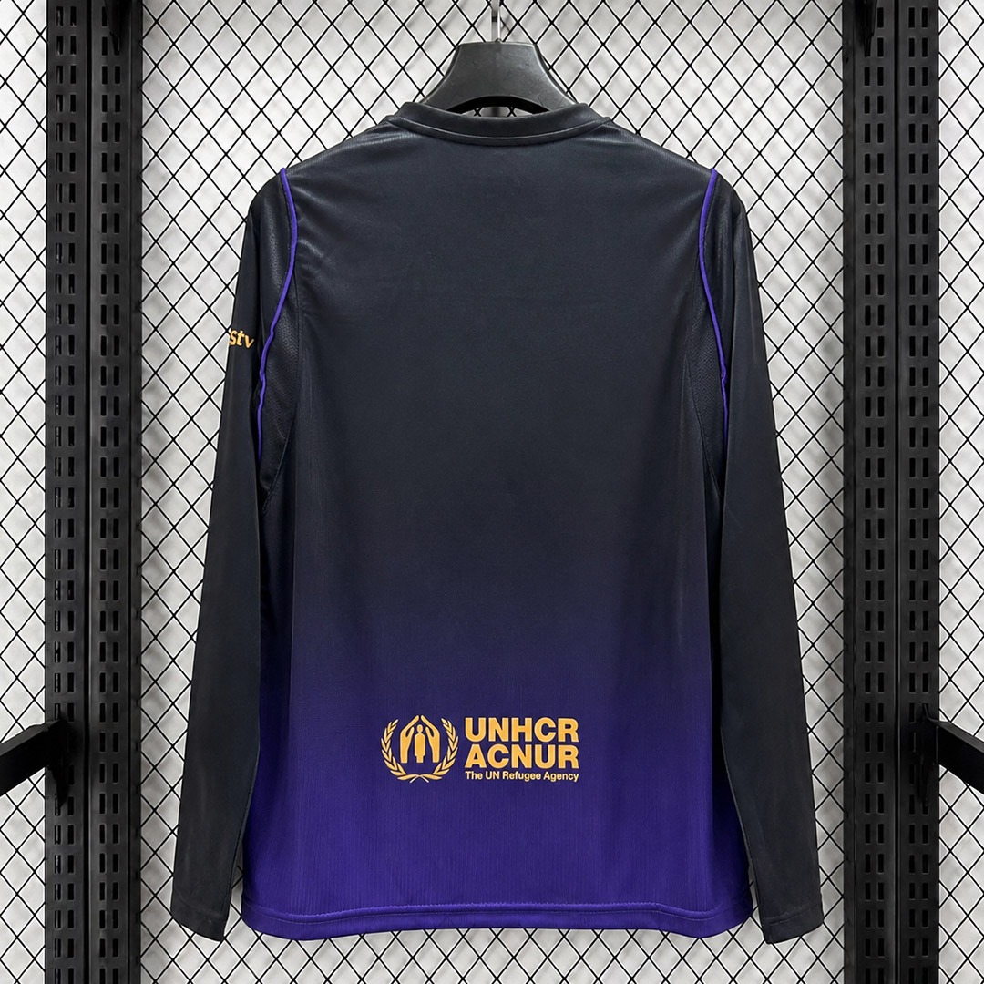 Tifoso Store Maglie da Calcio Barcellona Away 2026/27 maglia manica lunga nera viola