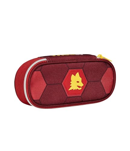 Roma Fanshop Scuola Round Plus portapenne giallo rosso