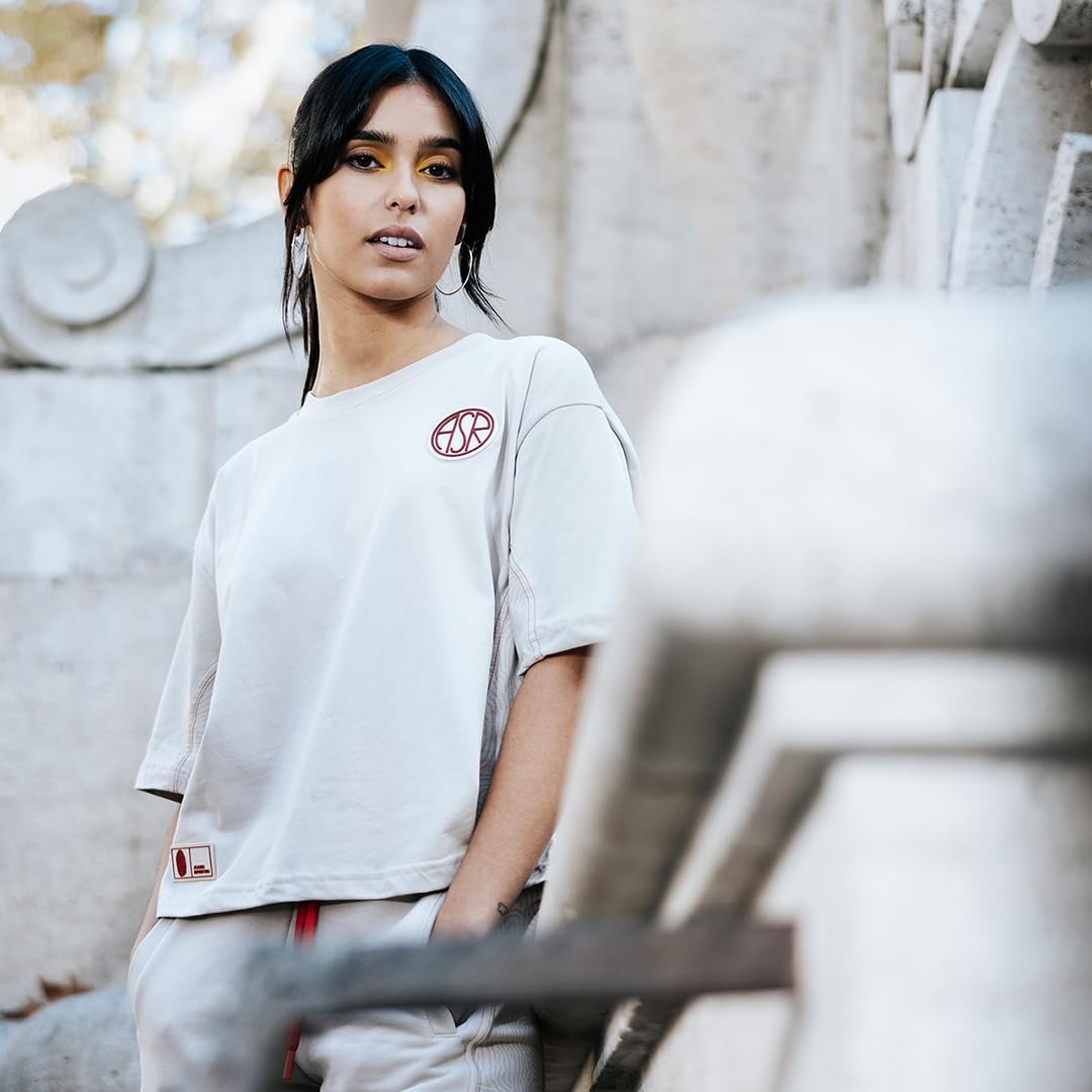 AS Roma Imprinting T-Shirt maglia bianca S Corto crema