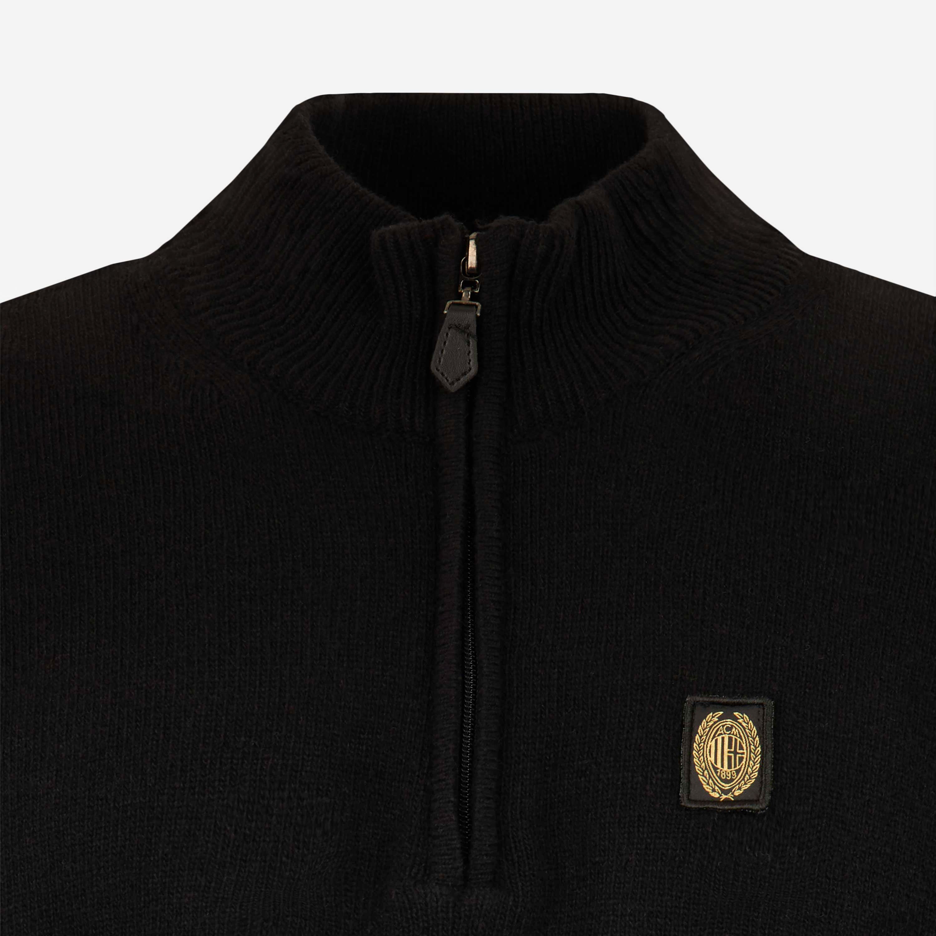 AC Milan Gold Essential pullover dolcevita lana zip