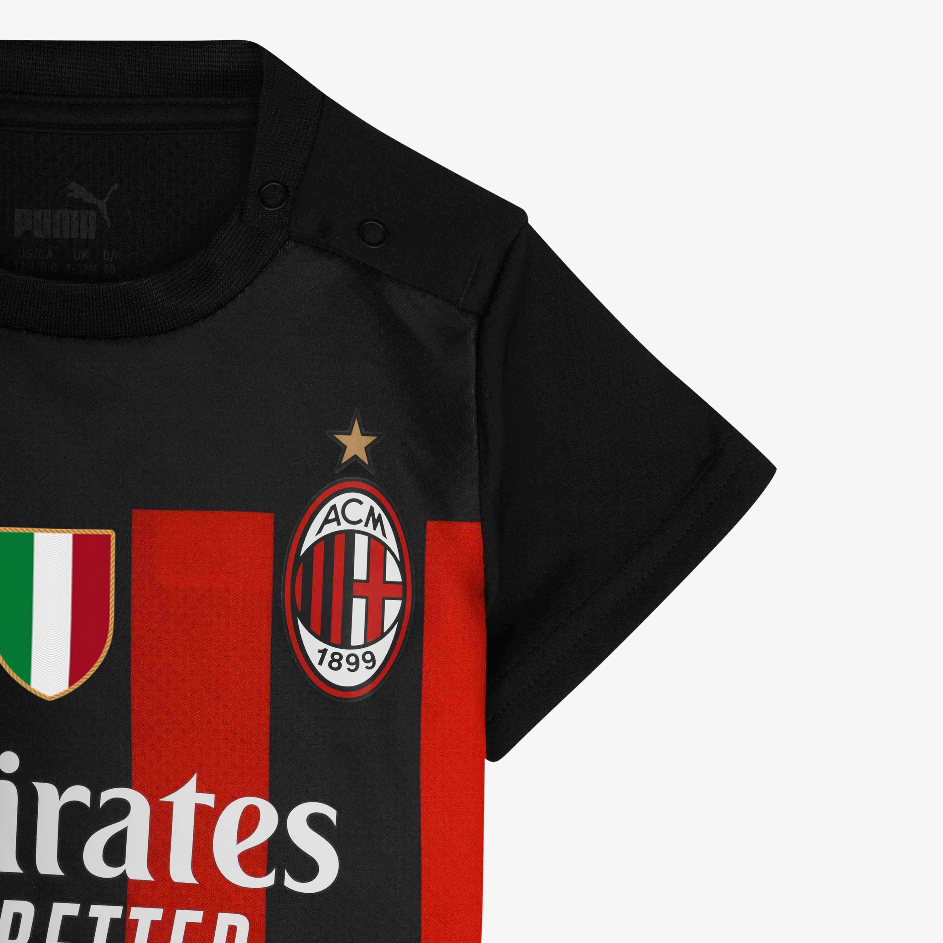 AC Milan Home 2022/23 kit neonato rosso nero 12 mesi