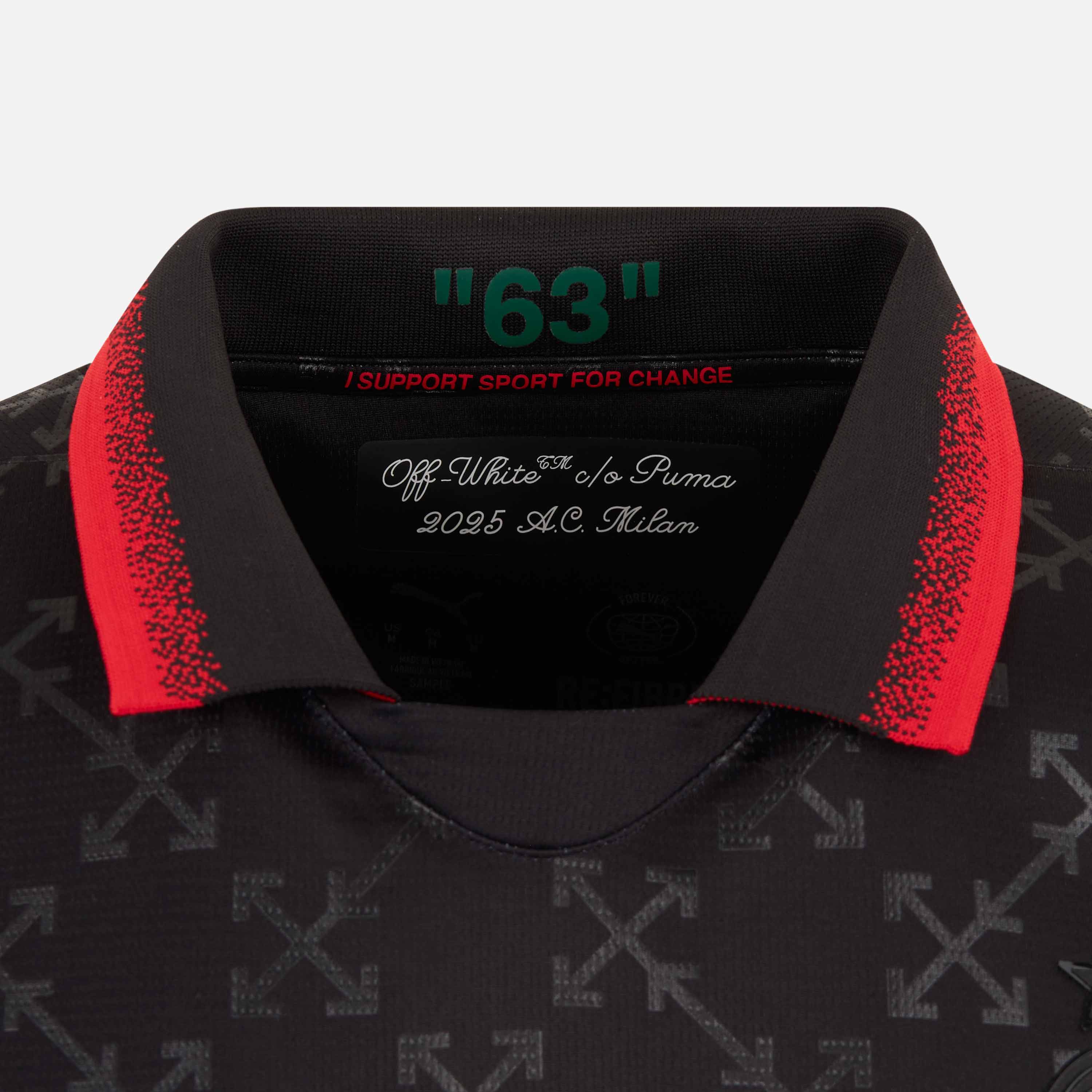AC Milan Magliette Off-White 2024/25 maglia gara nera