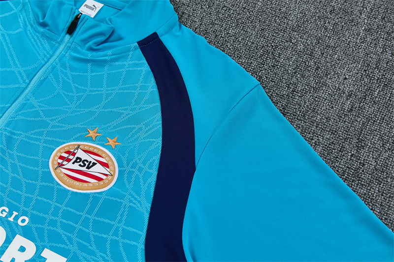 PSV Eindhoven Training 2026/27 tuta azzurra mezza zip