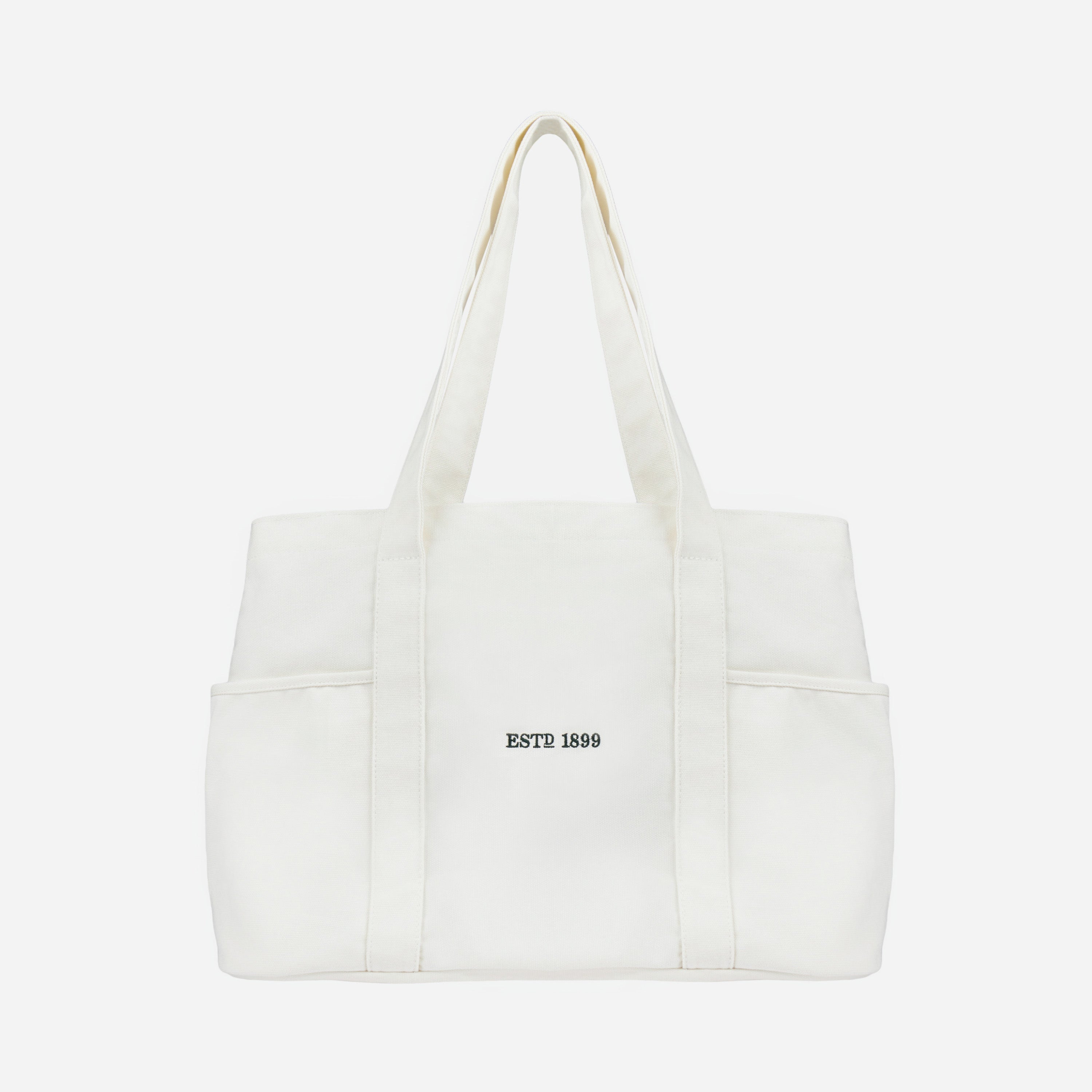 AC Milan Sunday Stadium borsa tote cotone bianca manici tasche