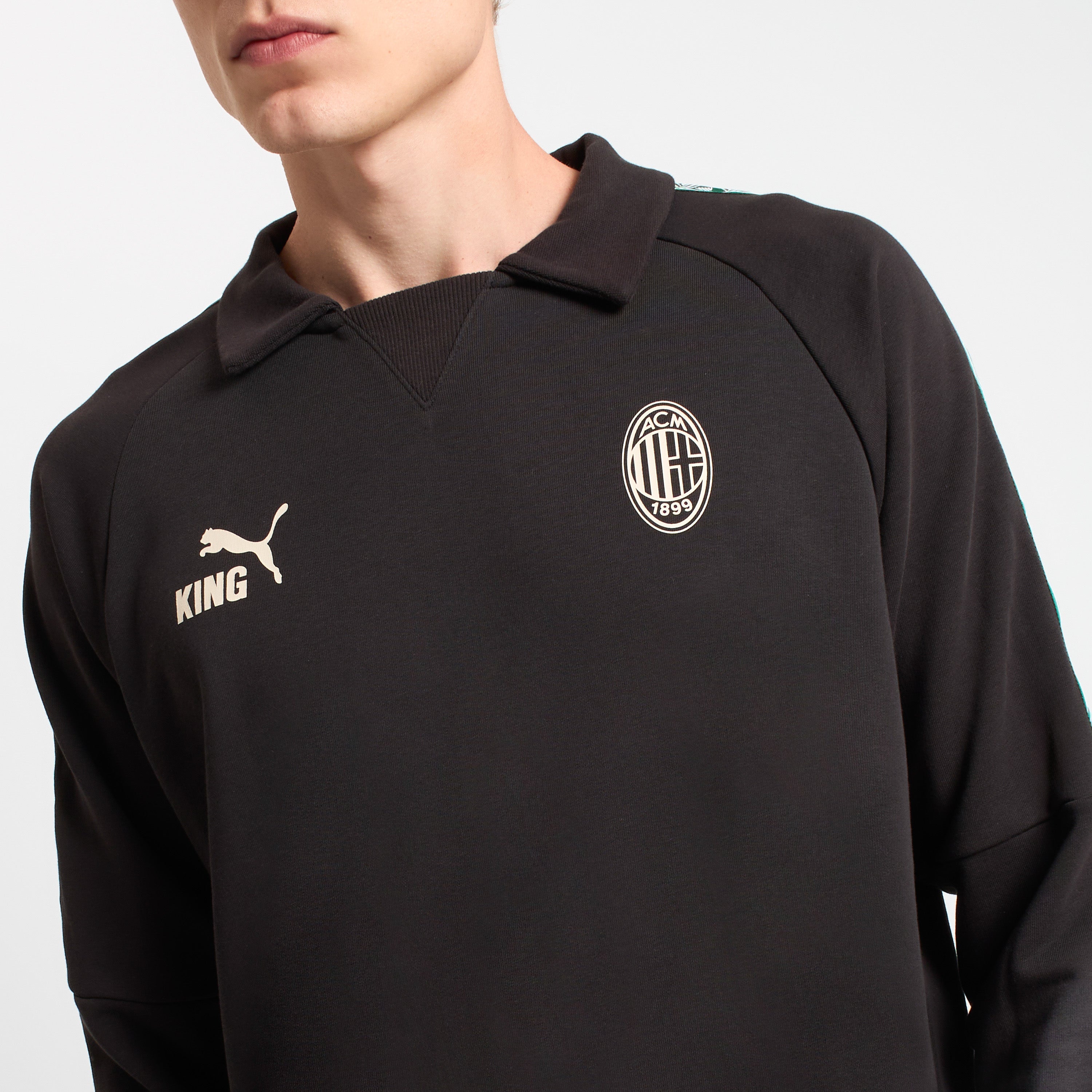 AC Milan King Collection Felpa Nera Uomo L Cotone