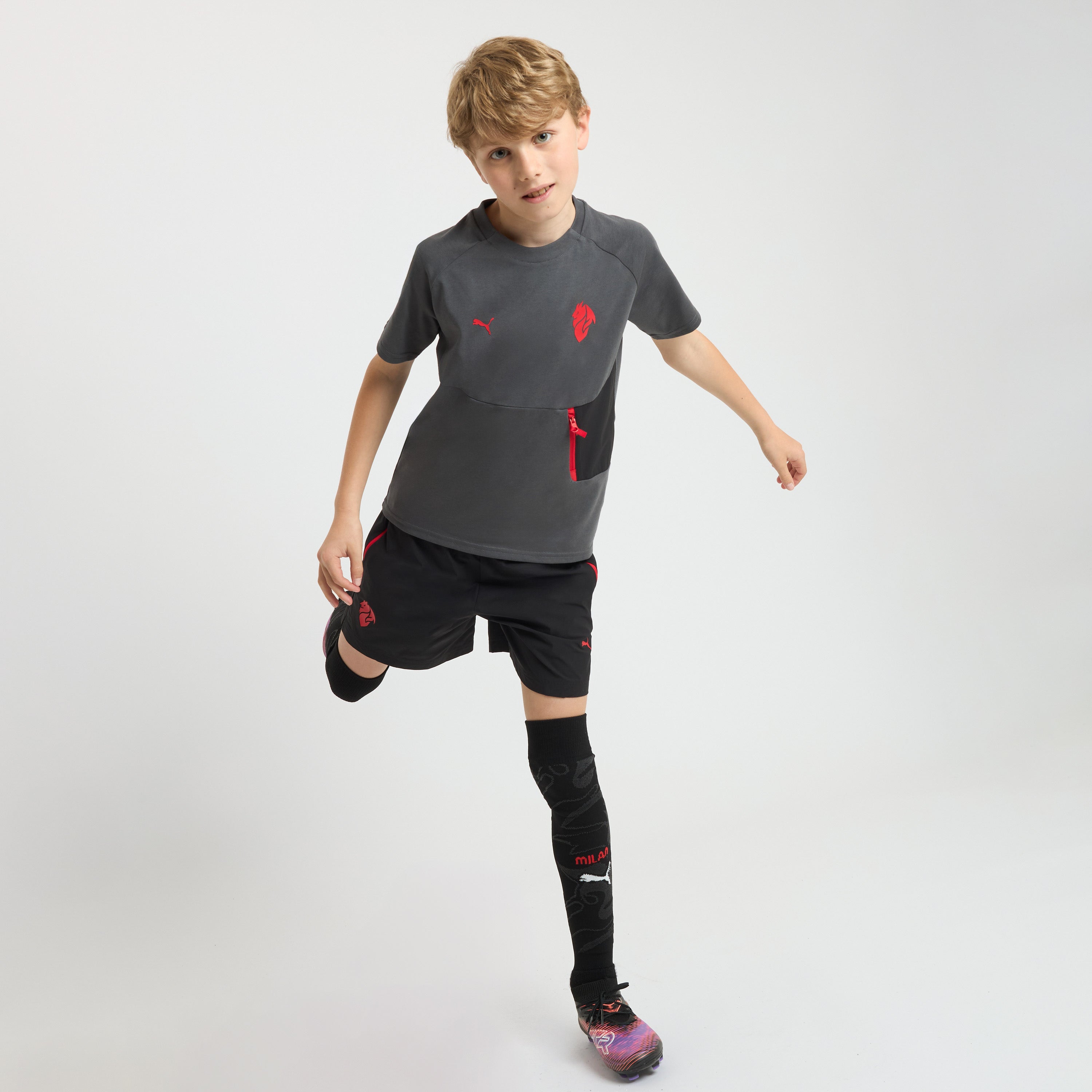 AC Milan Pumatech 2025/26 maglietta bambini grigia 8 anni