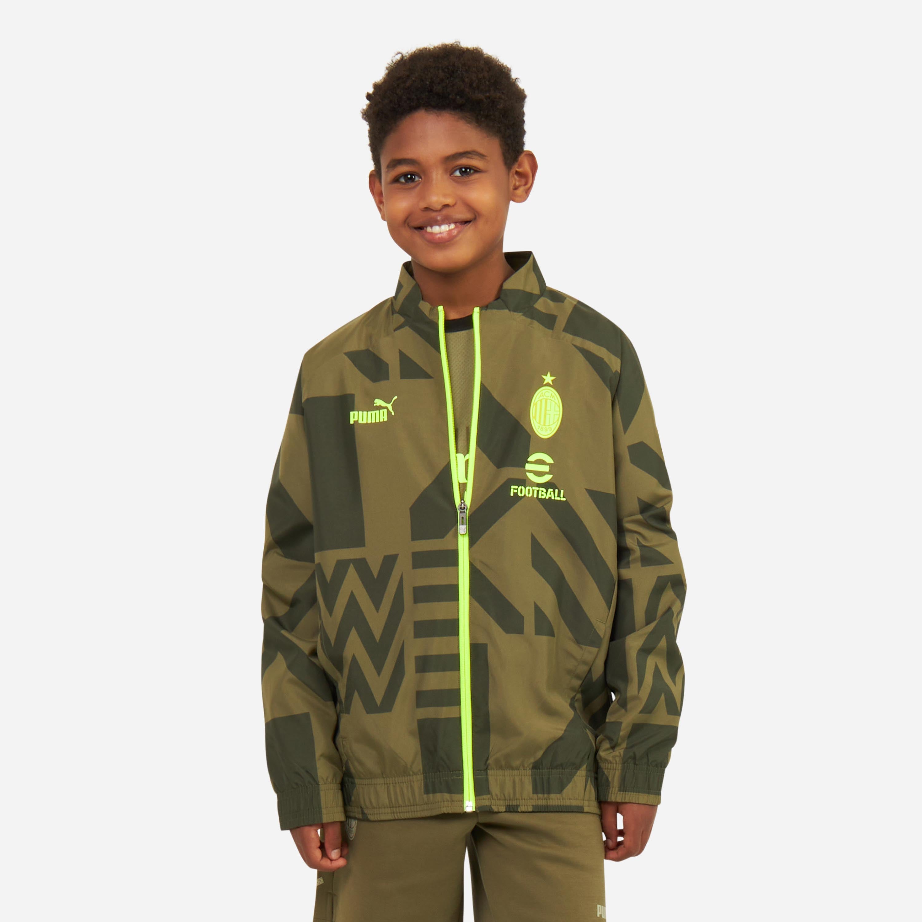 AC Milan Prematch 2022/23 Giacca Bambino Zip Drycell