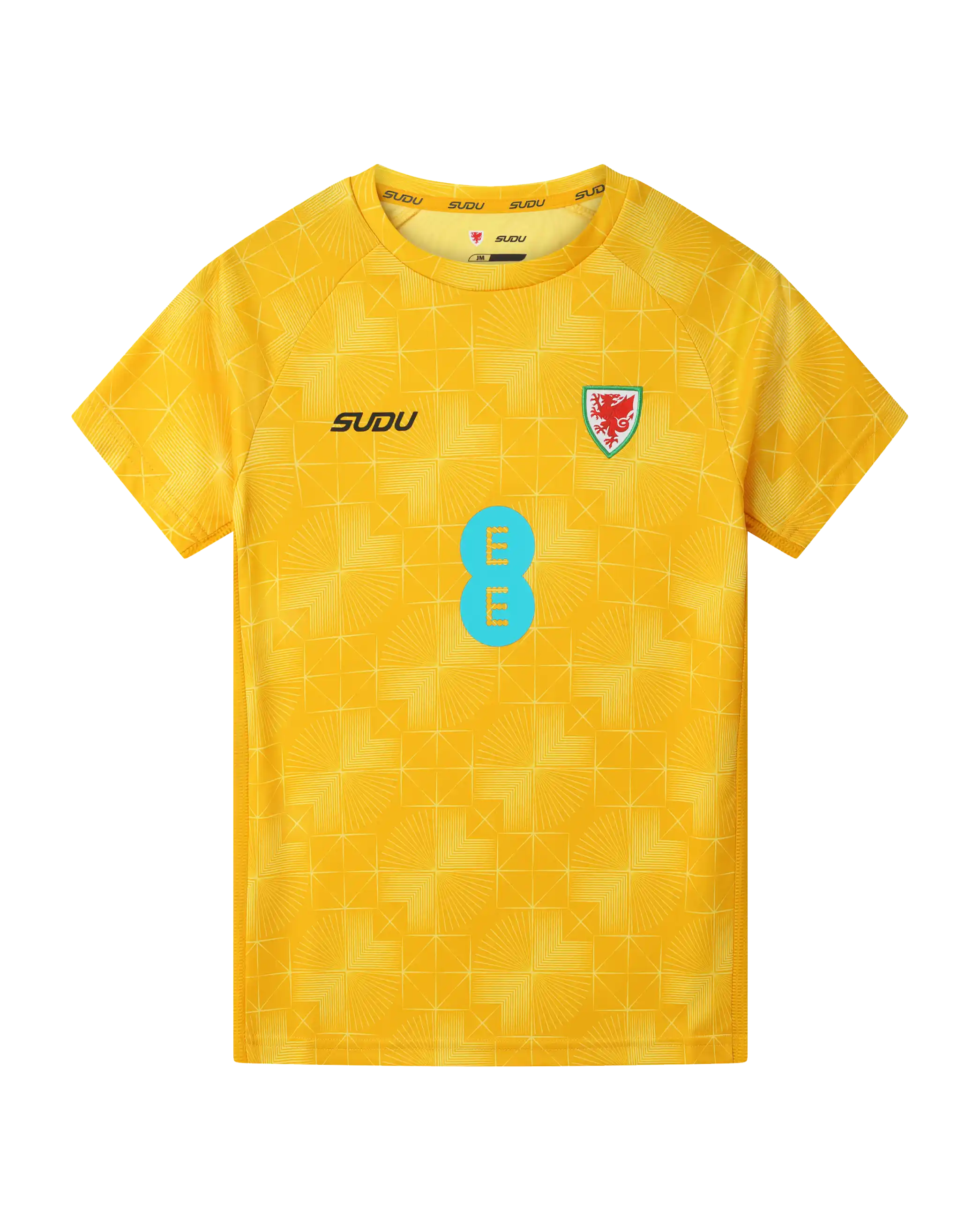 Wales Training SUDU 2026-27 T-Shirt Junior Gialla Away