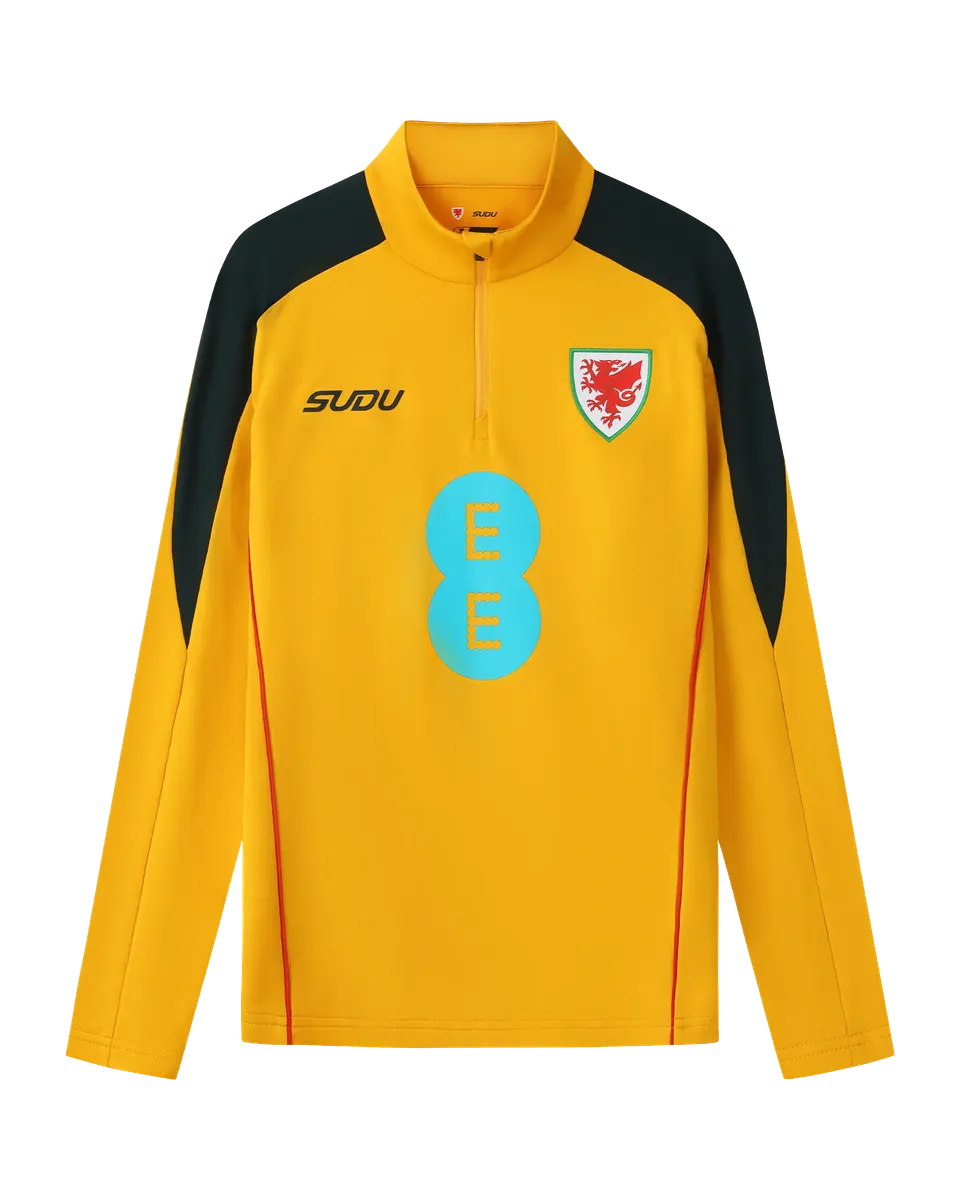 Wales Training SUDU 2026-27 felpa zip gialla uomo