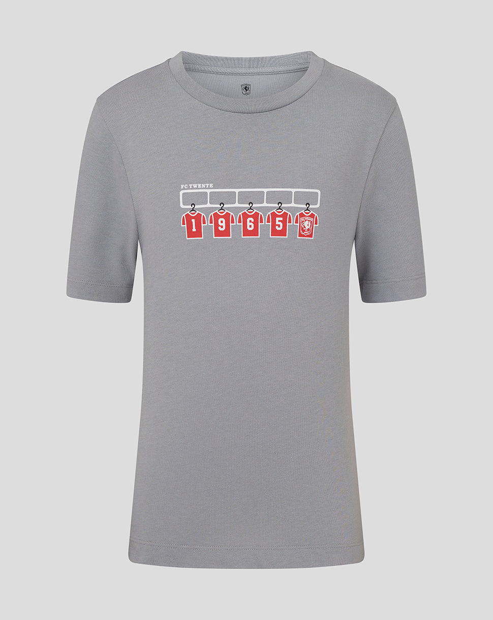 FC Twente Lifestyle Kleedkamer T-Shirt 25/26 maglia bambino grigia