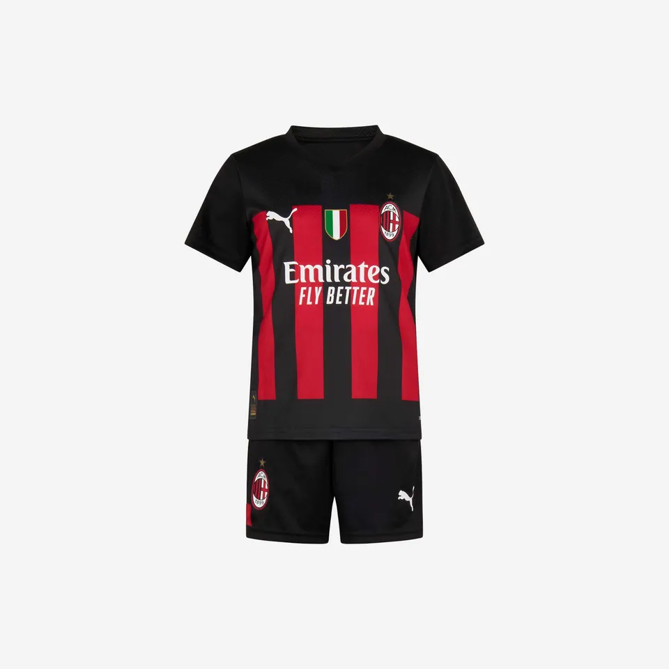 AC Milan Kit Gara Milan Home 2022/23 Mini Kit Bambino Rossonero