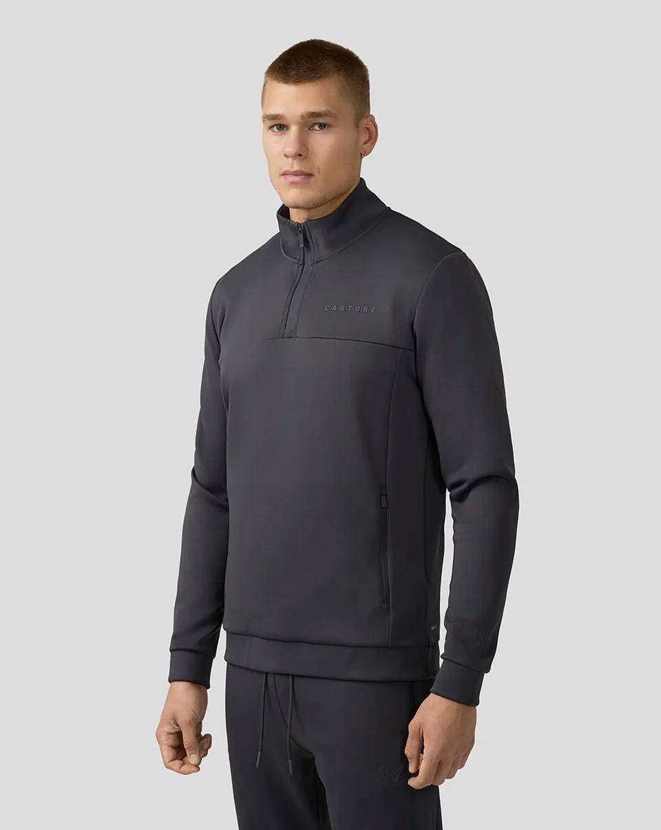 Castore Scuba Quarter Zip top uomo charcoal manica lunga