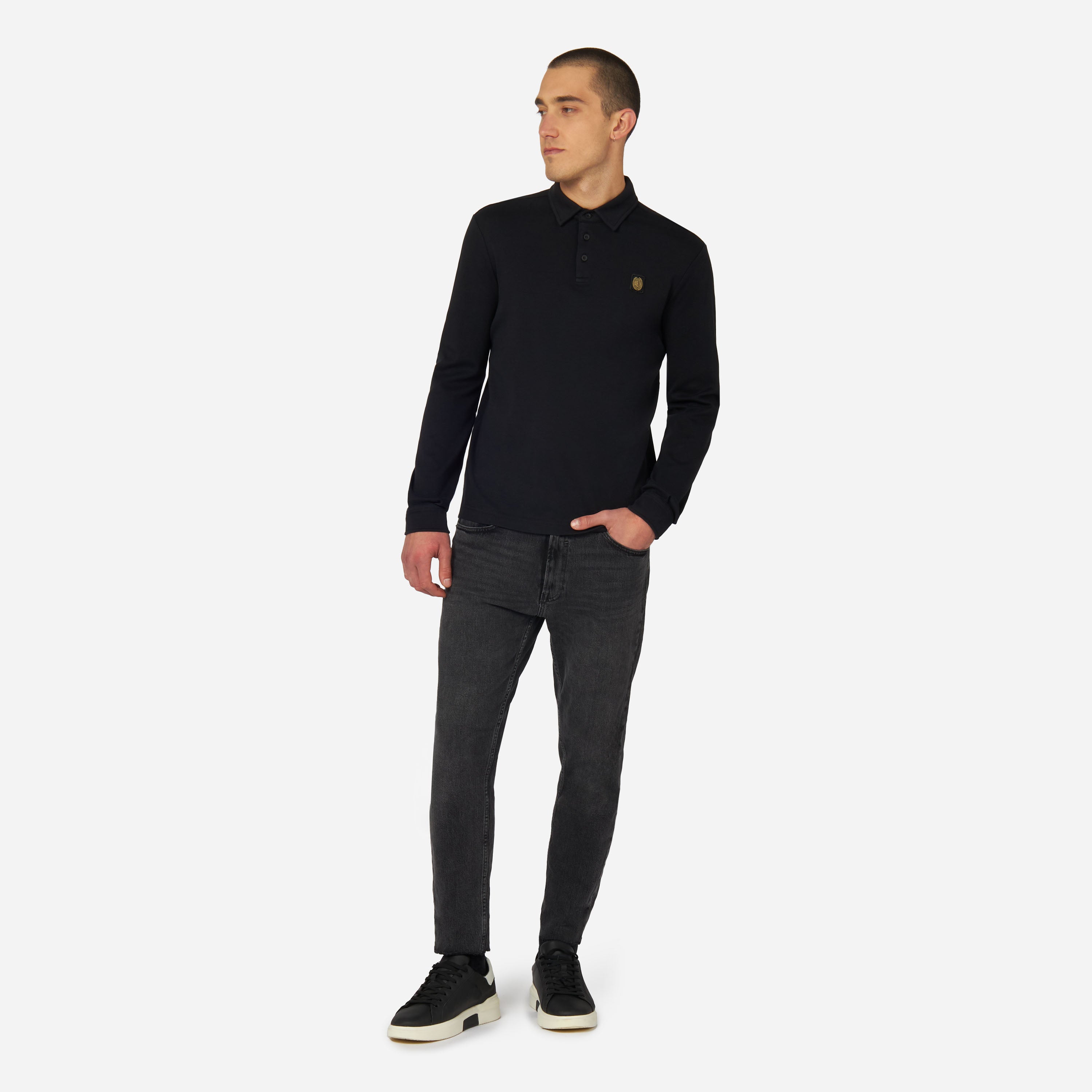 AC Milan Gold Essential polo uomo M manica lunga cotone