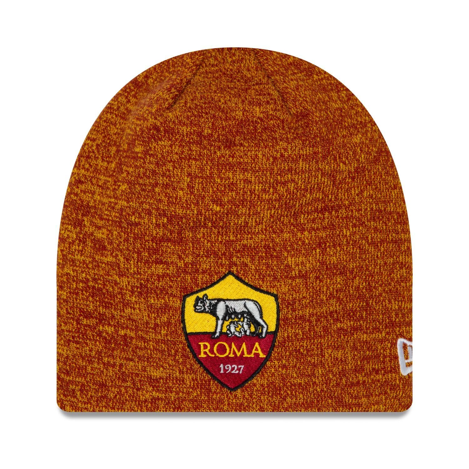 Roma Fanshop Crest Red cuff beanie cappello rosso