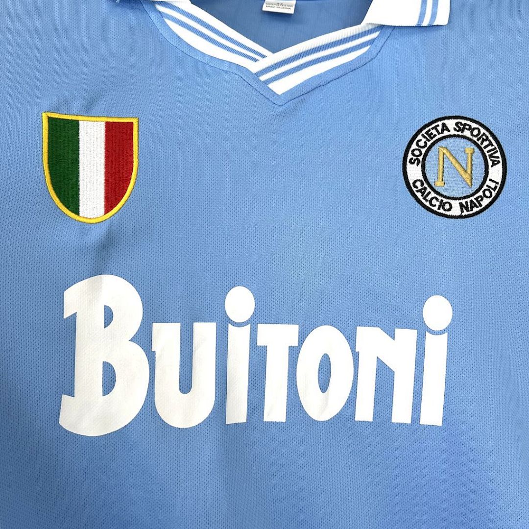 Napoli 1986/87 maglia calcio retro azzurra primo scudetto